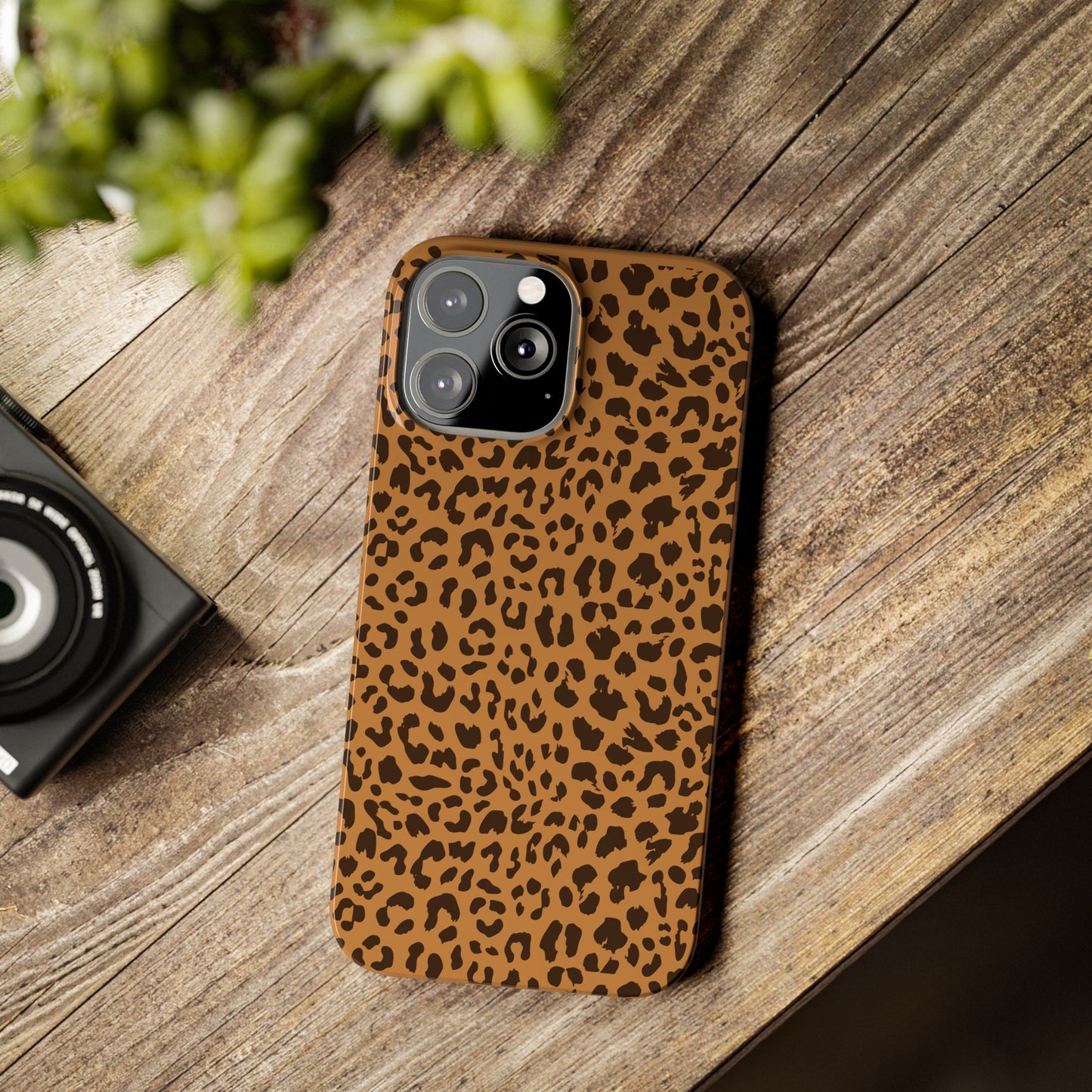 Sleek Leopard Print Slim Phone Case - Stylish & Durable Protection