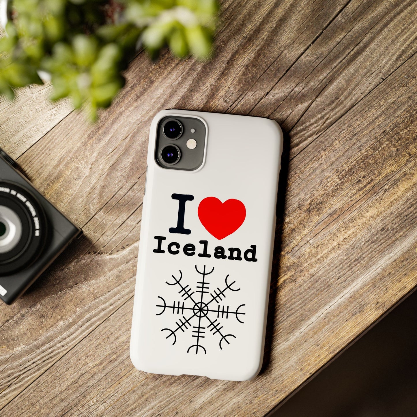 I Love Iceland Slim Phone Case - Stylish & Unique Design for Travelers