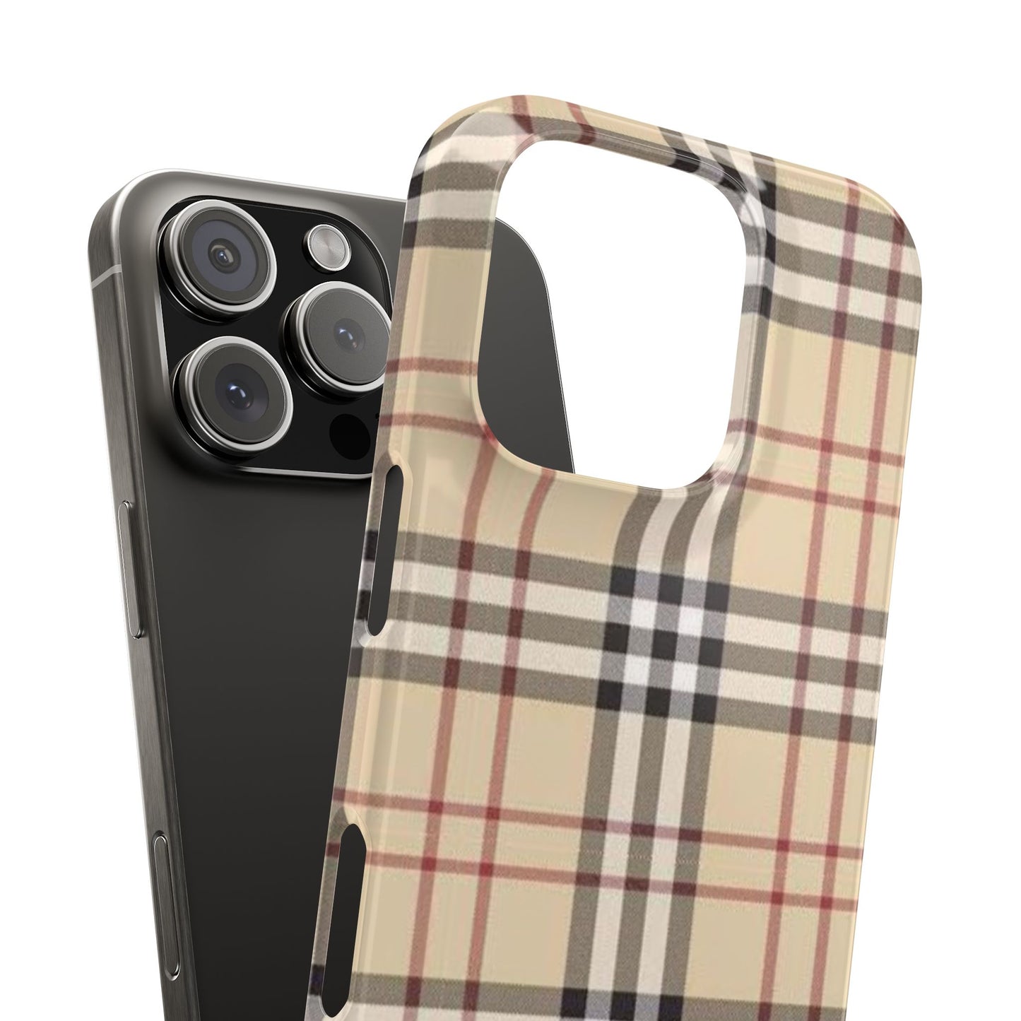 Classic Plaid Slim Phone Case - Stylish and Durable Protective Cover