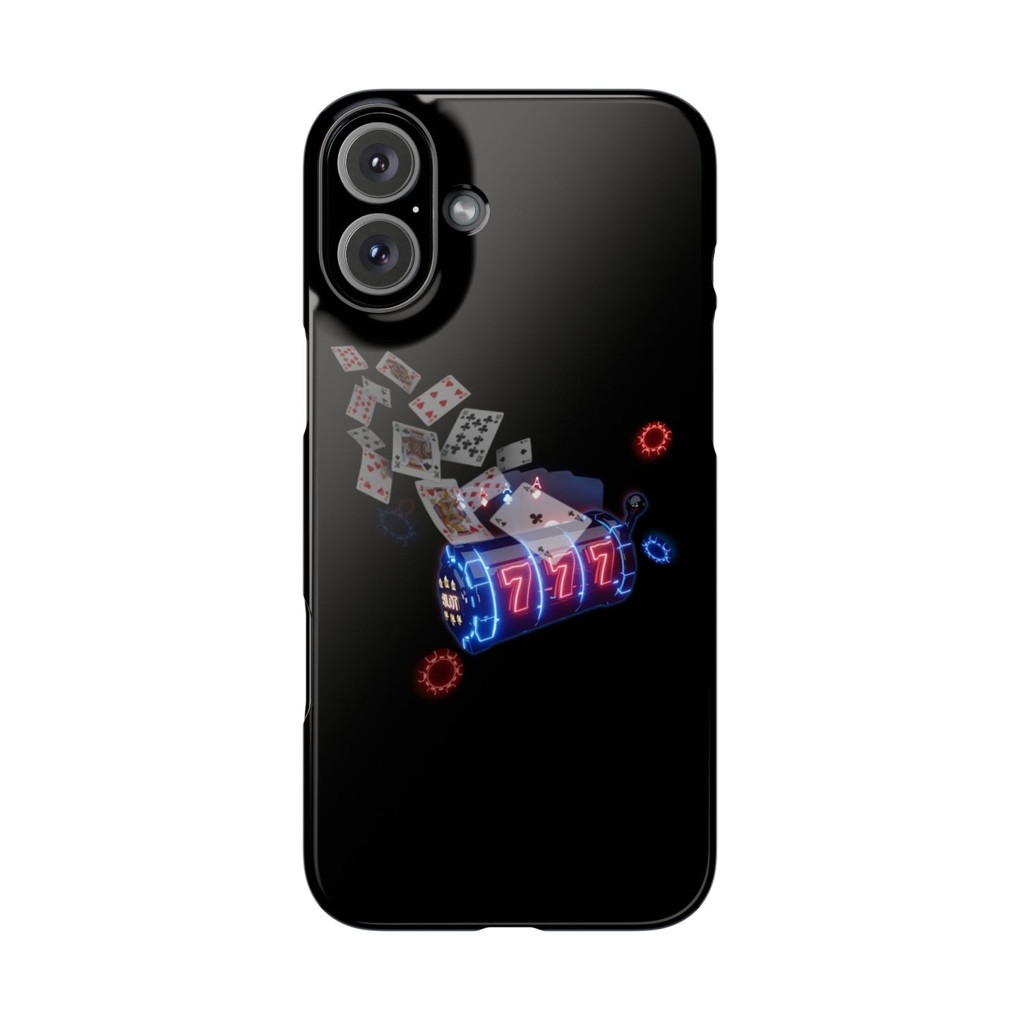 Lucky 777 Slim Phone Case - Casino Vibe, Perfect for Gamblers and Card Players