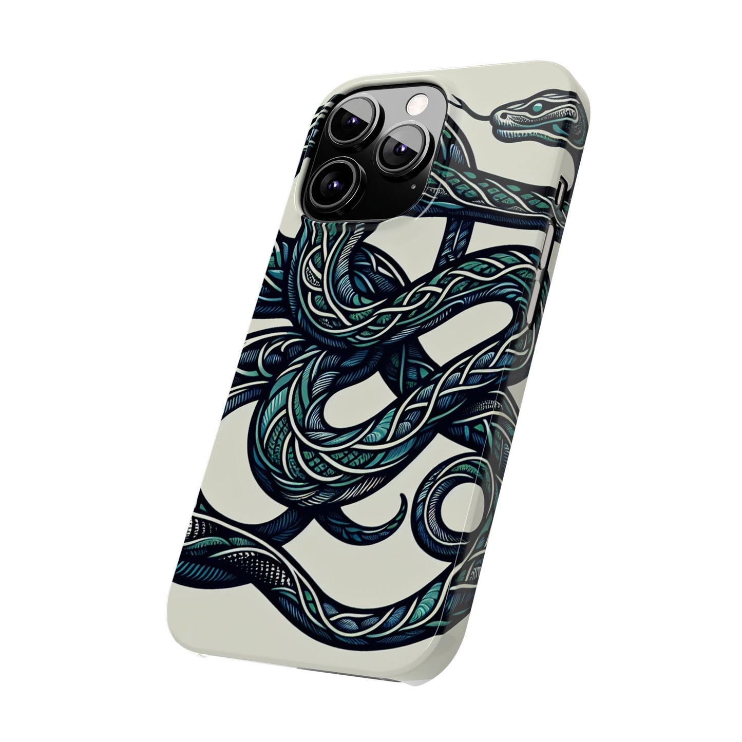 Artistic Snake Slim Phone Case - Unique Design for Nature Lovers