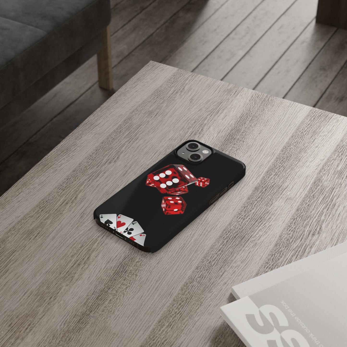 Sleek Casino Dice Slim Phone Case – Perfect for Gamblers and Poker Enthusiasts