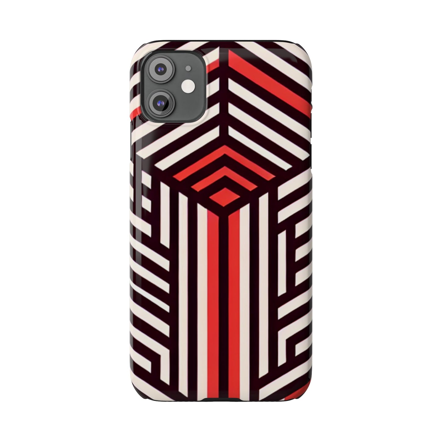 Geometric Slim Phone Case - Modern Abstract Design for Minimalist Style