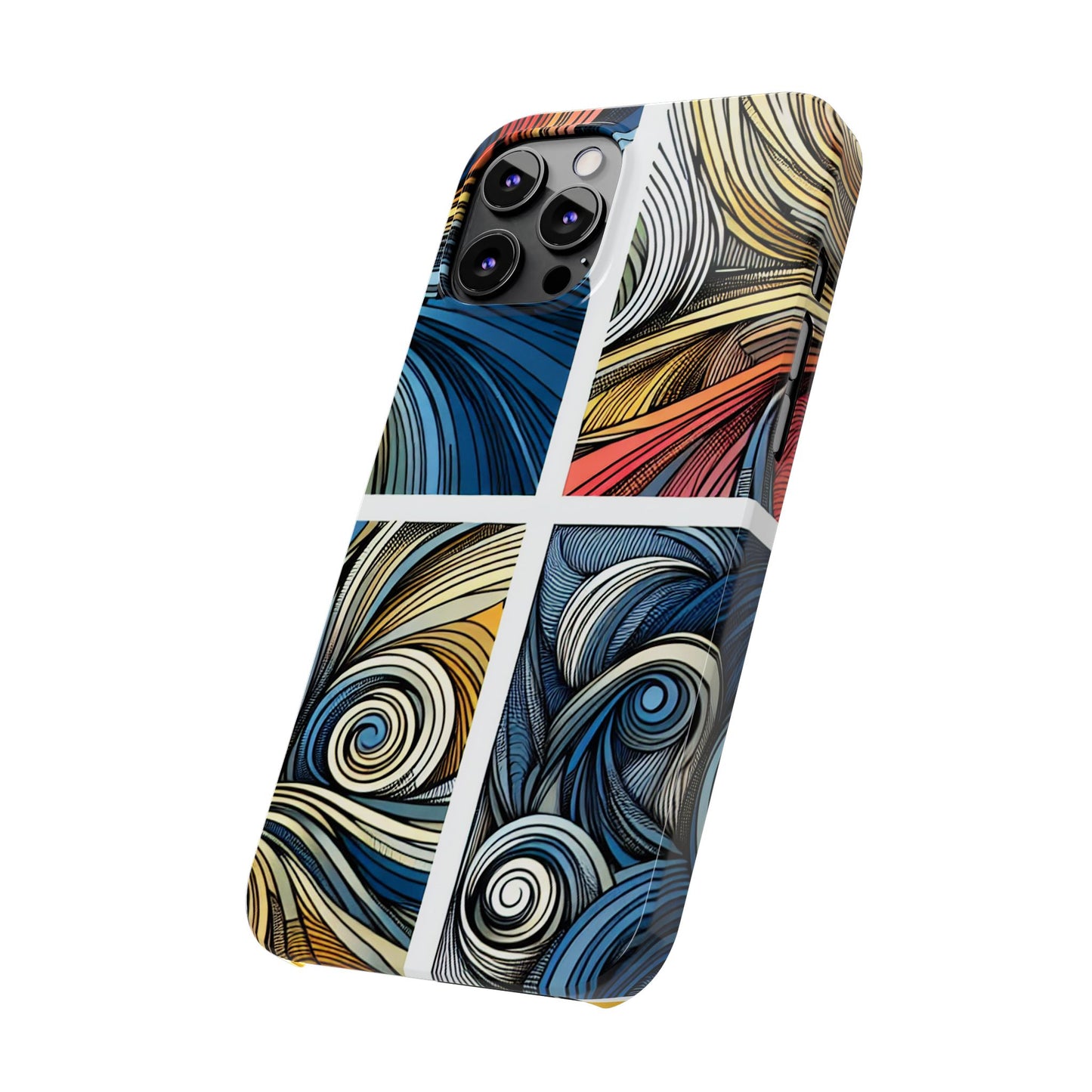Artistic Slim Phone Cases - Colorful Swirl Design for Creative Souls