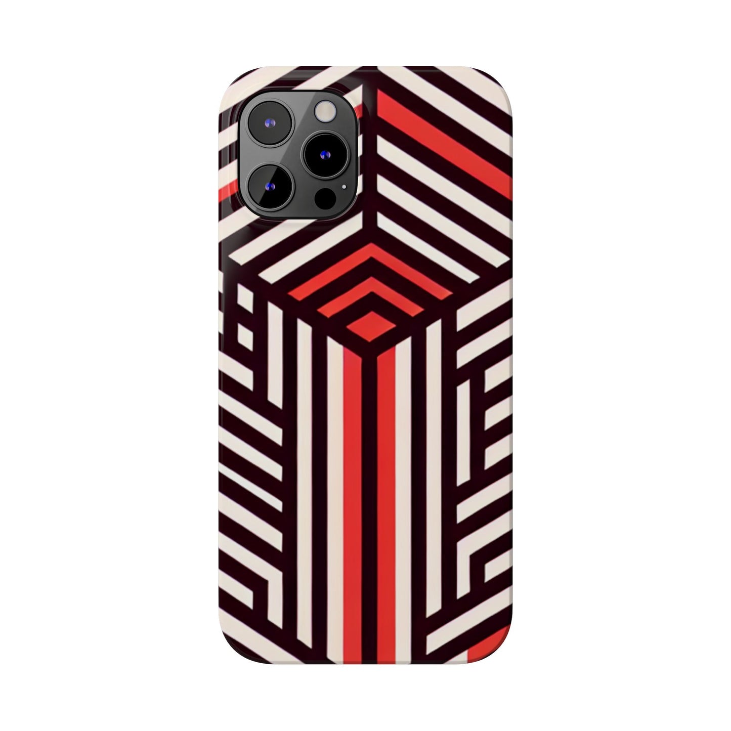 Geometric Slim Phone Case - Modern Abstract Design for Minimalist Style