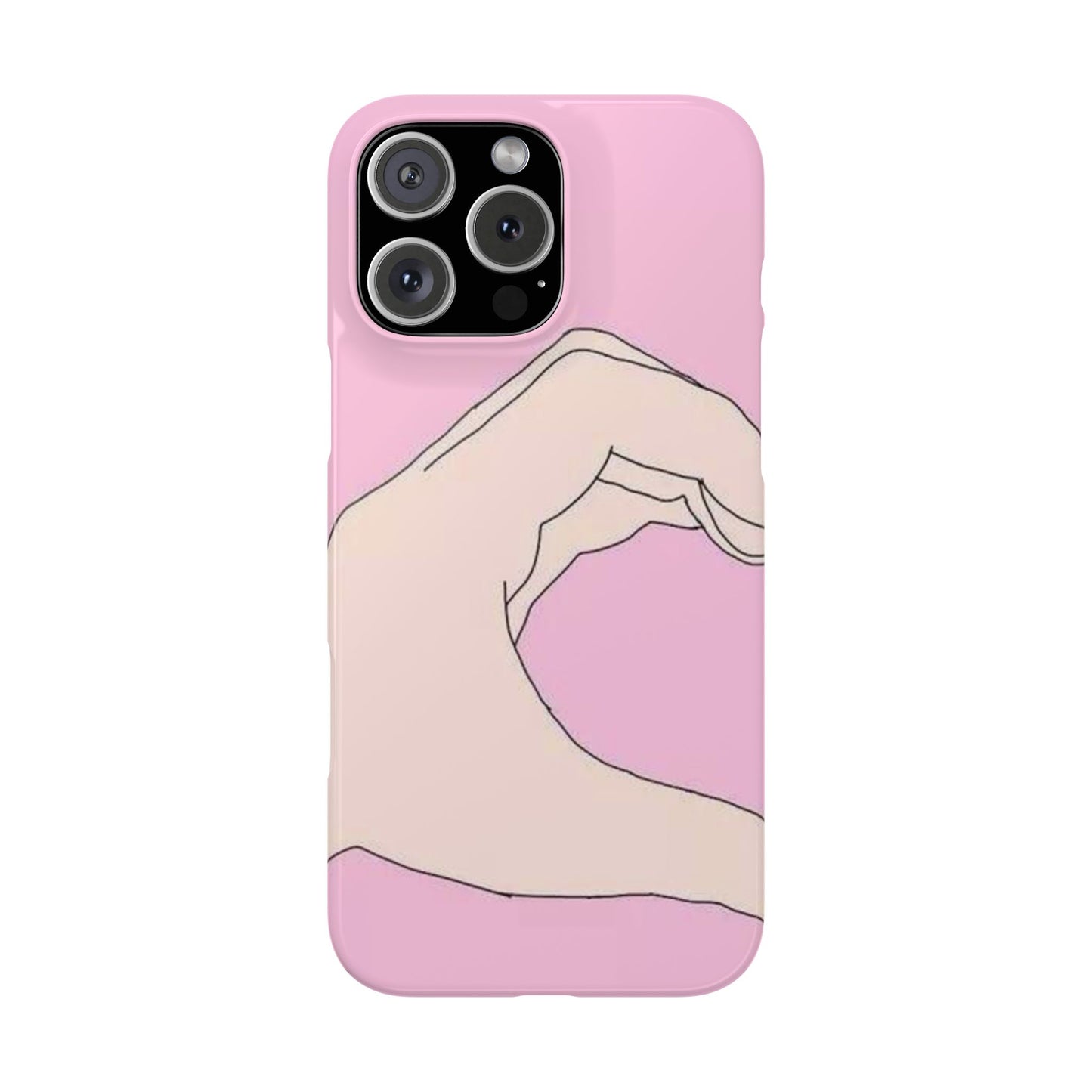 Cute Hand Heart Slim Phone Case - Stylish and Unique Phone Accessory