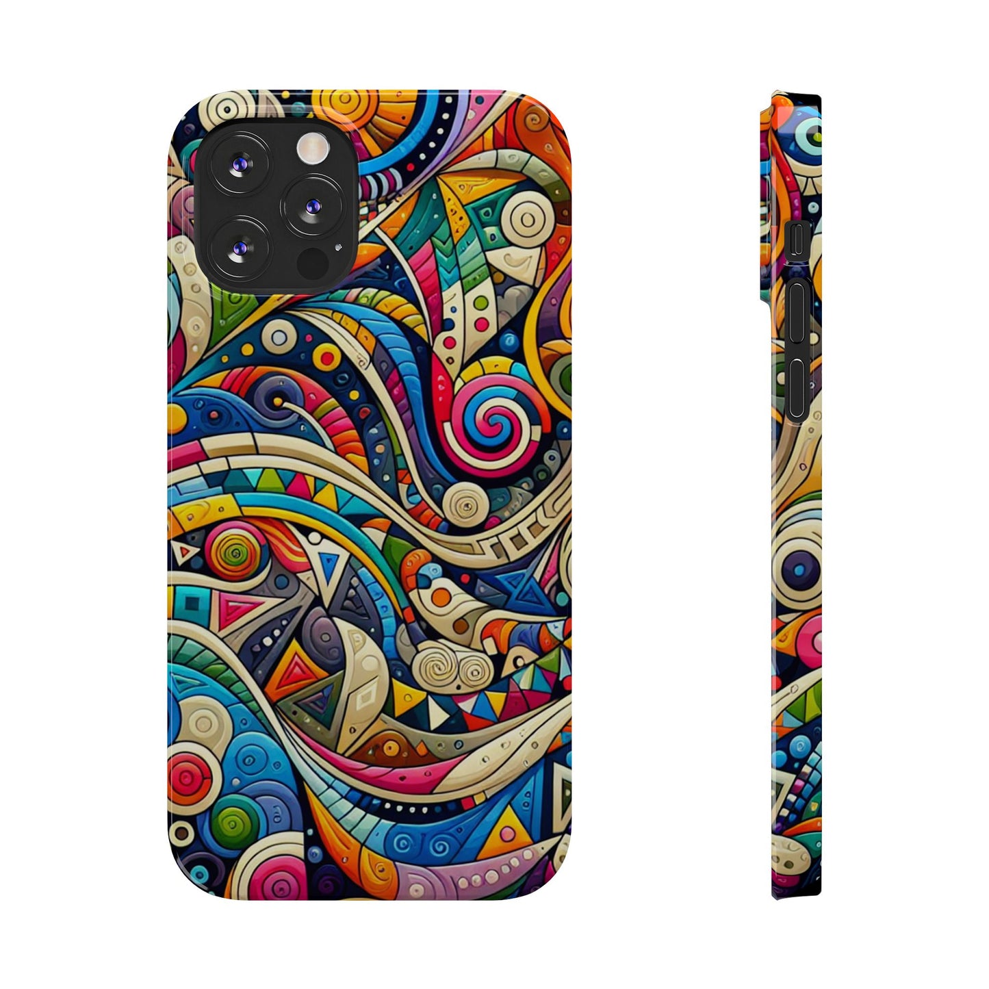 Colorful Abstract Slim Phone Case - Creative Art Design