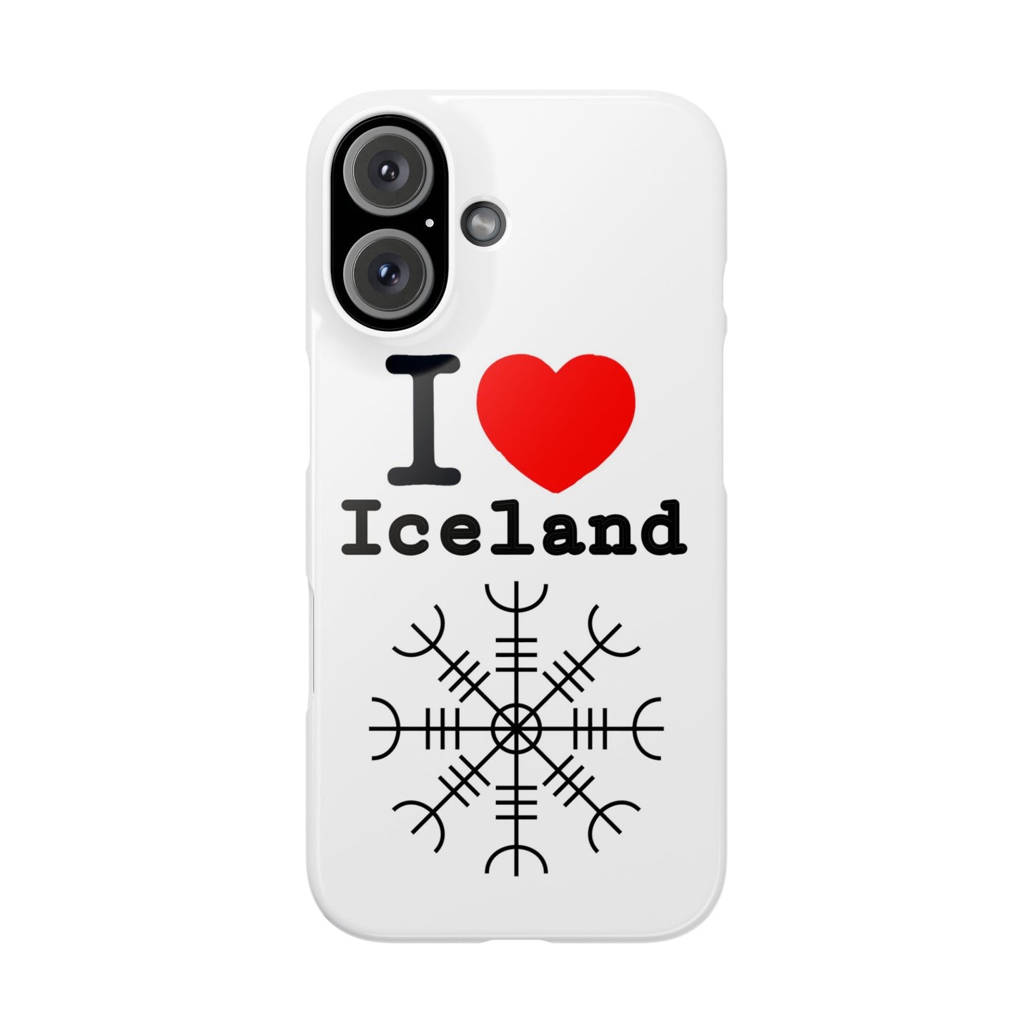 I Love Iceland Slim Phone Case - Stylish & Unique Design for Travelers