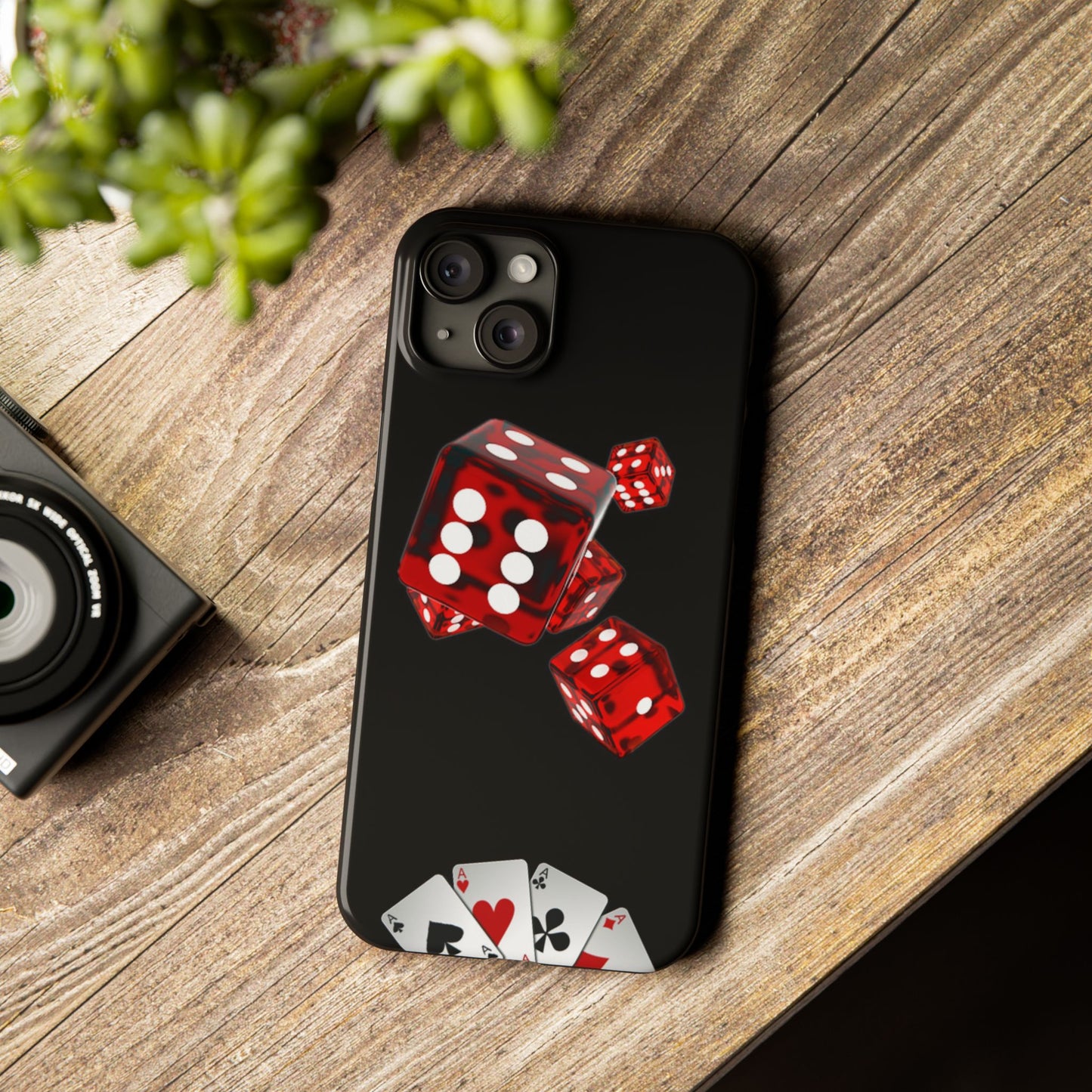 Sleek Casino Dice Slim Phone Case – Perfect for Gamblers and Poker Enthusiasts