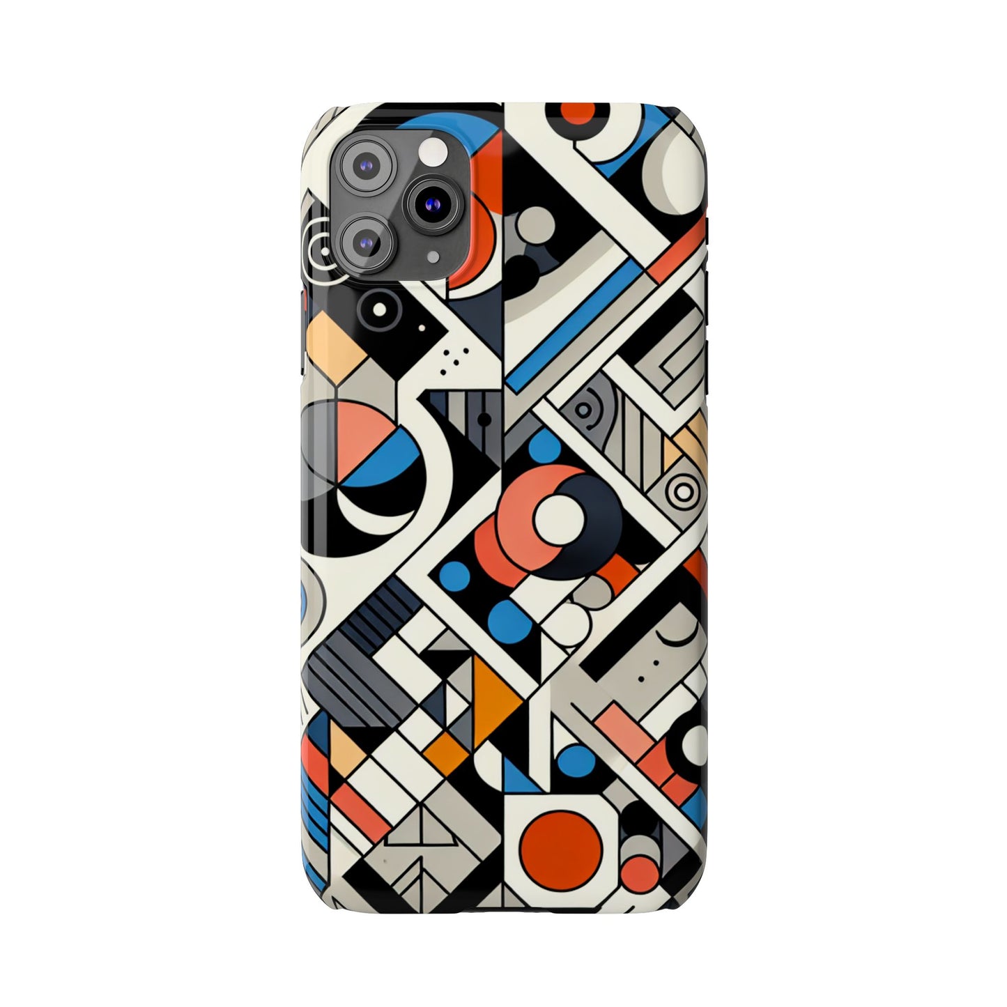 Modern Abstract Slim Phone Case - Colorful Geometric Design