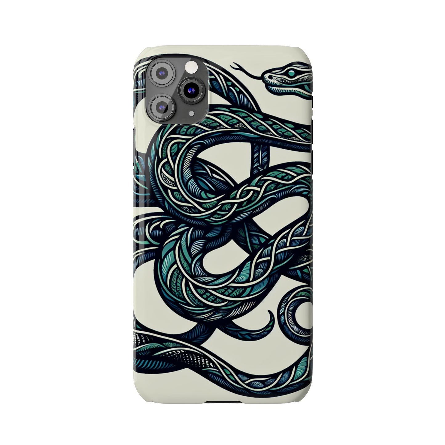 Artistic Snake Slim Phone Case - Unique Design for Nature Lovers