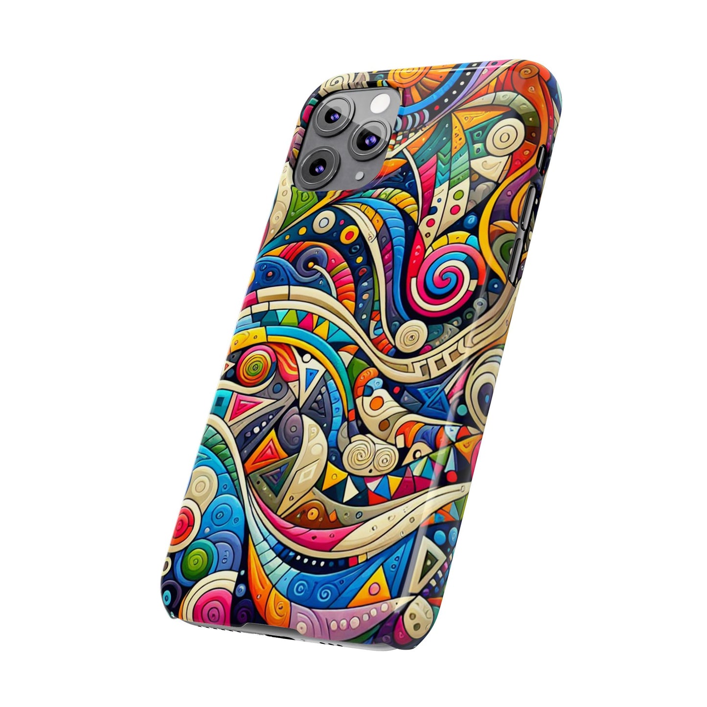Colorful Abstract Slim Phone Case - Creative Art Design