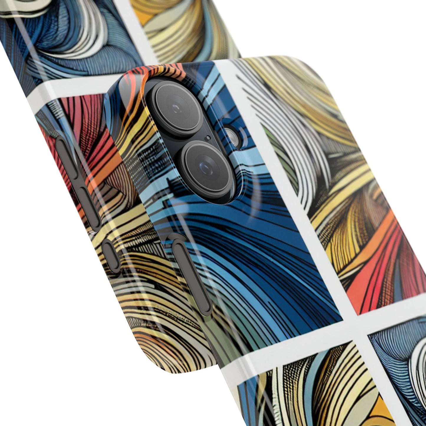 Artistic Slim Phone Cases - Colorful Swirl Design for Creative Souls