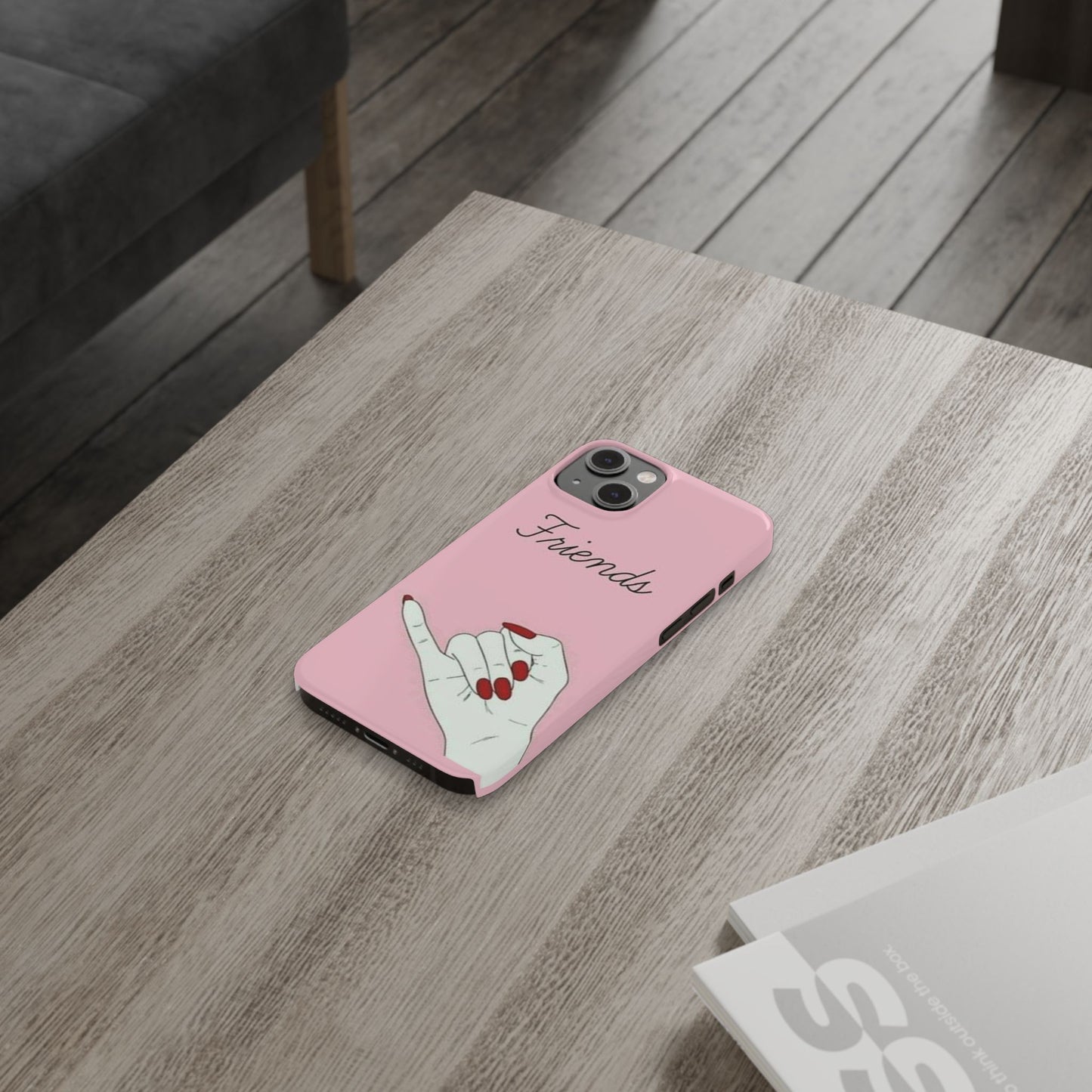 Stylish Slim Phone Case - 'Friends' Design - Perfect Gift for Besties