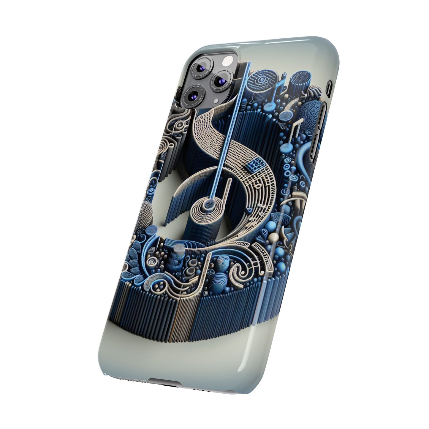 Abstract Musical Note Slim Phone Case - Modern Design for Music Lovers