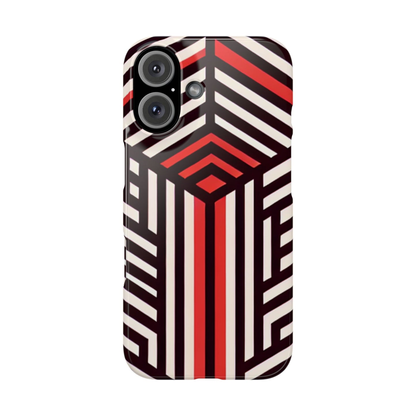 Geometric Slim Phone Case - Modern Abstract Design for Minimalist Style