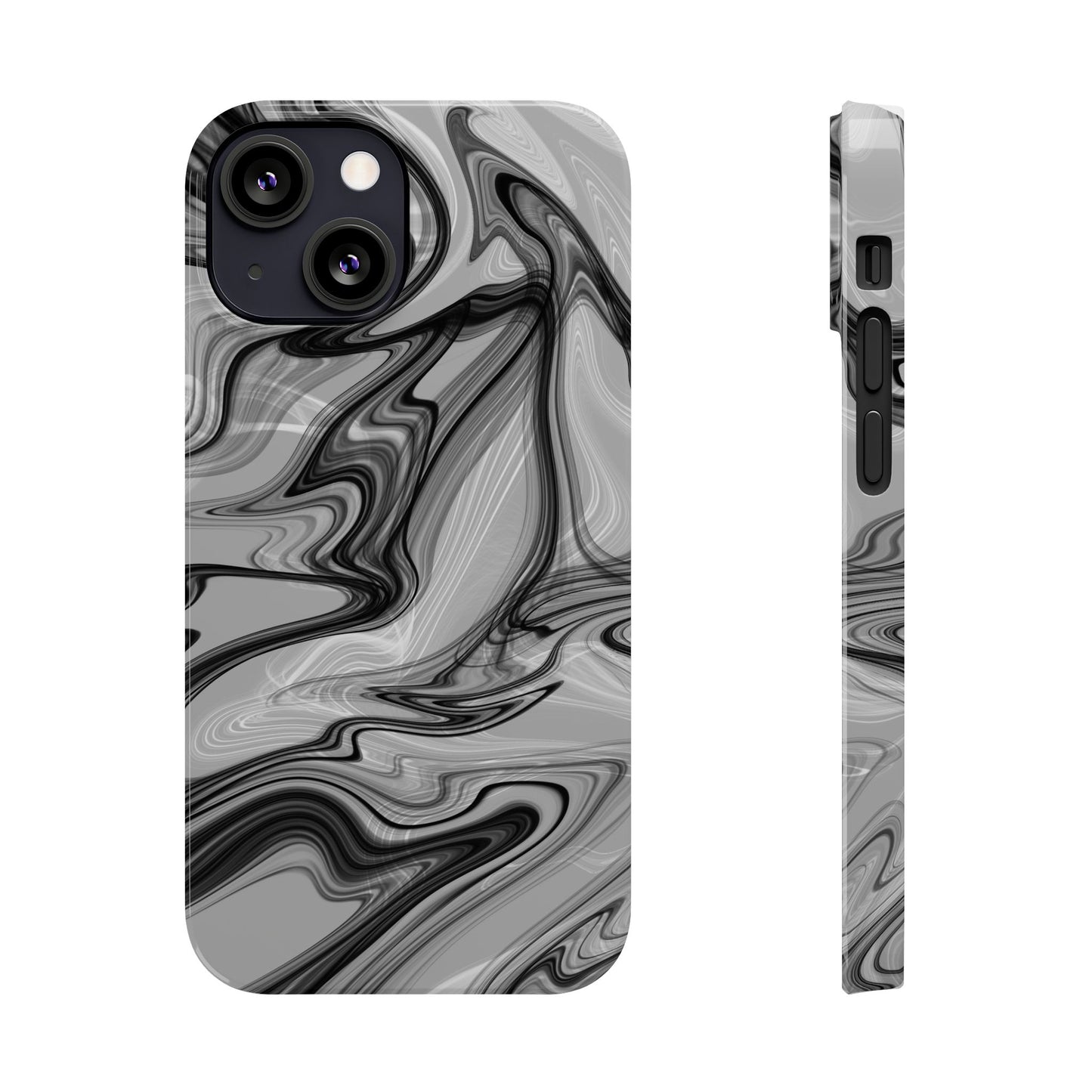 Stylish Black and Gray Abstract Slim Phone Case