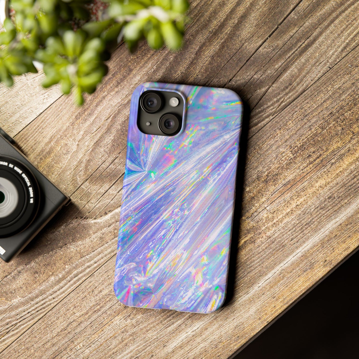 Iridescent Slim Phone Case - Holographic Design for Trendy Protection