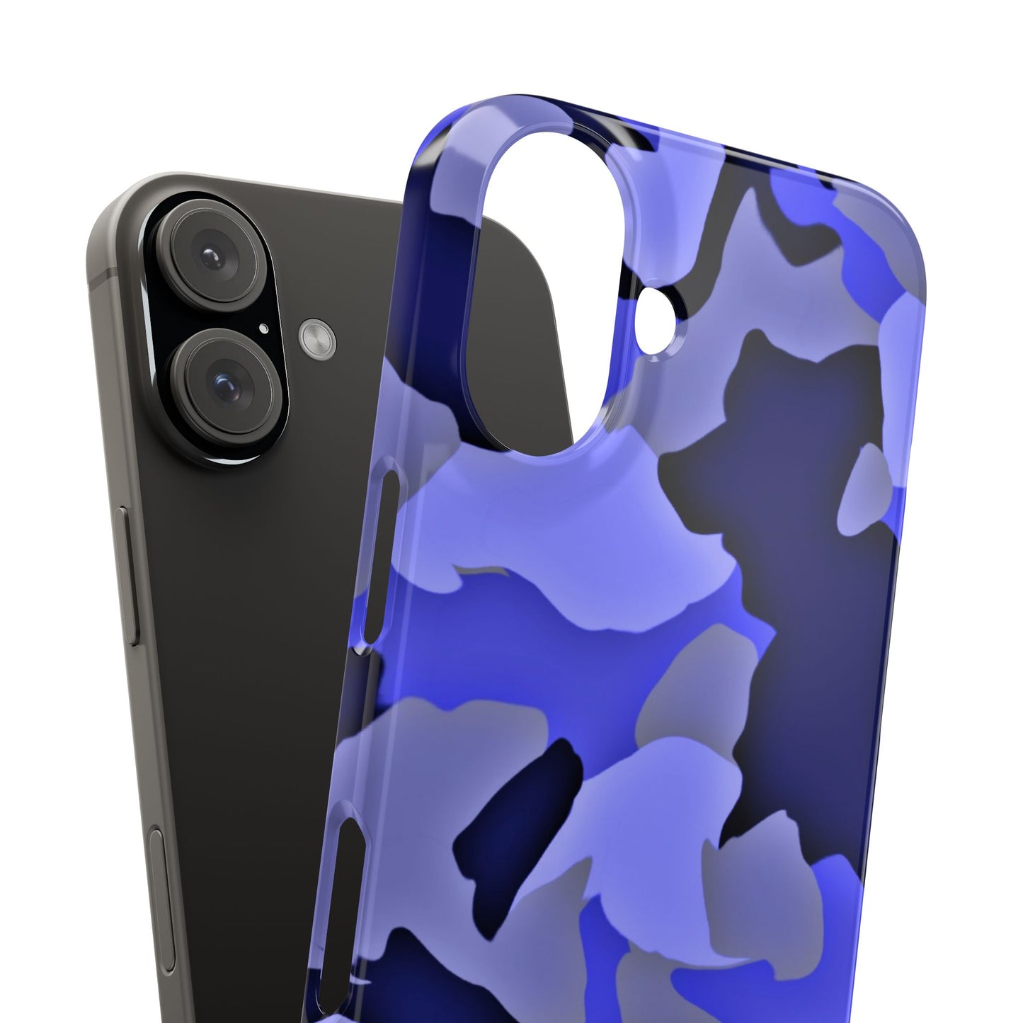 Stylish Slim Phone Case - Blue Abstract Camo Design for Trendsetters