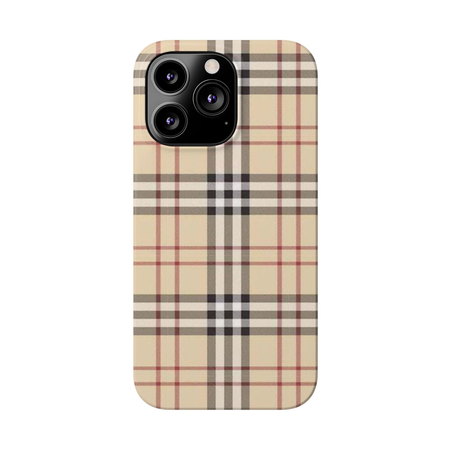 Classic Plaid Slim Phone Case - Stylish and Durable Protective Cover