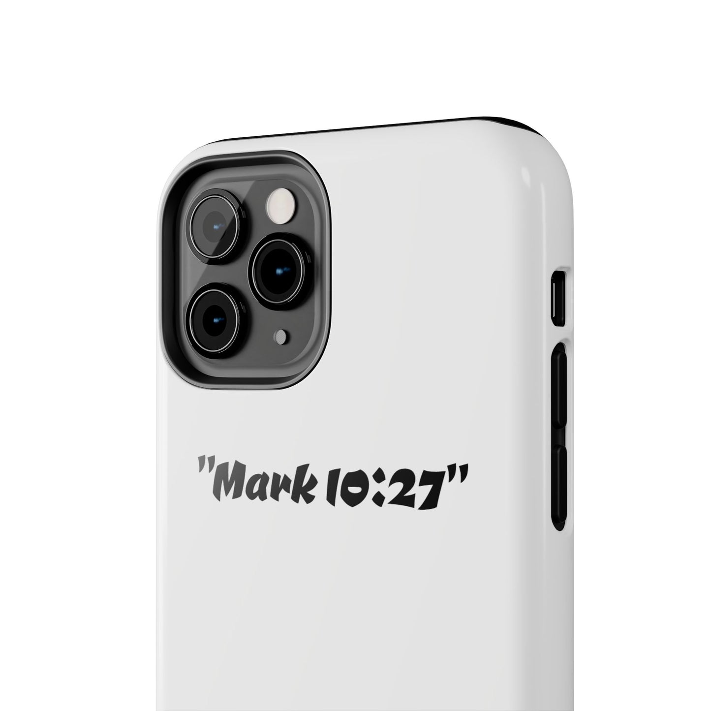 Bible verse "Mark 10:27" (V2) - Tough iPhone Case
