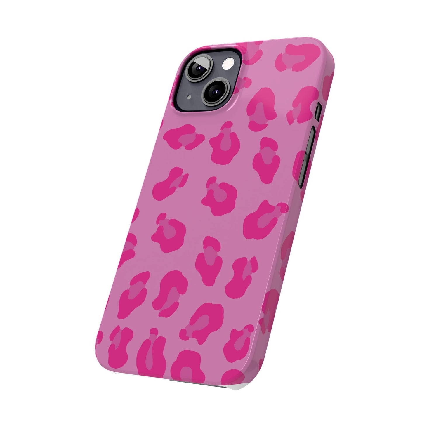 Pink Leopard Print Slim Phone Case - Stylish & Trendy Protection