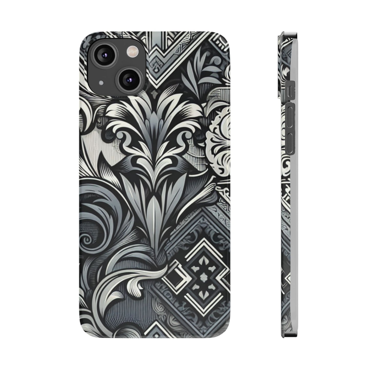 Elegant Floral Slim Phone Case - Stylish Protection for Modern Aesthetics