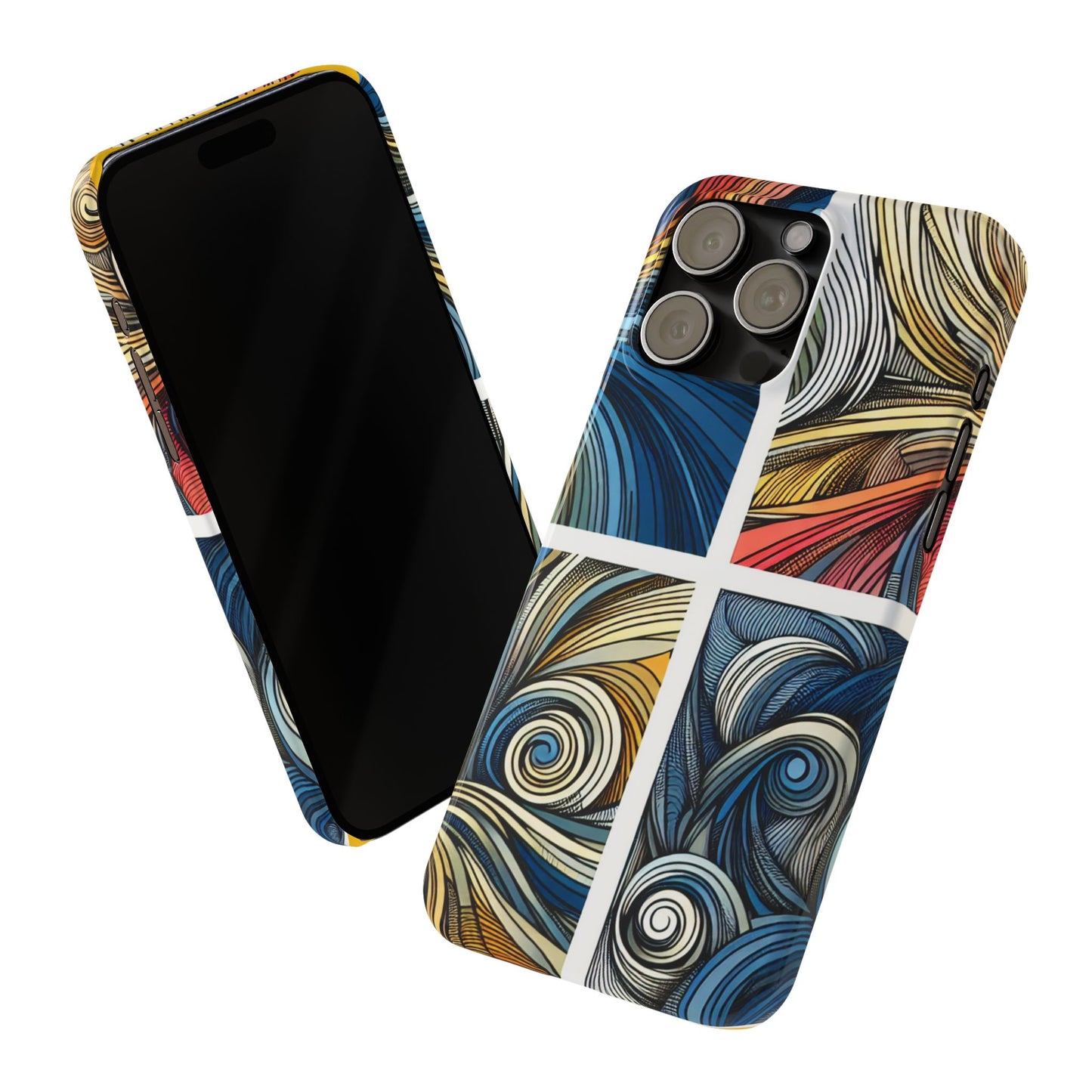 Artistic Slim Phone Cases - Colorful Swirl Design for Creative Souls
