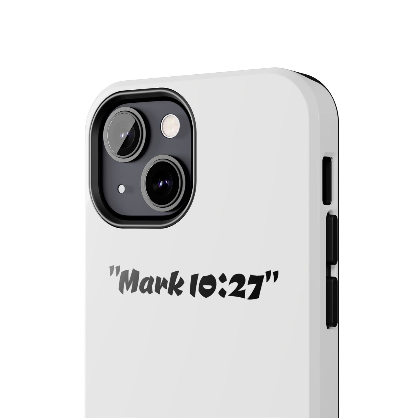 Bible verse "Mark 10:27" (V2) - Tough iPhone Case