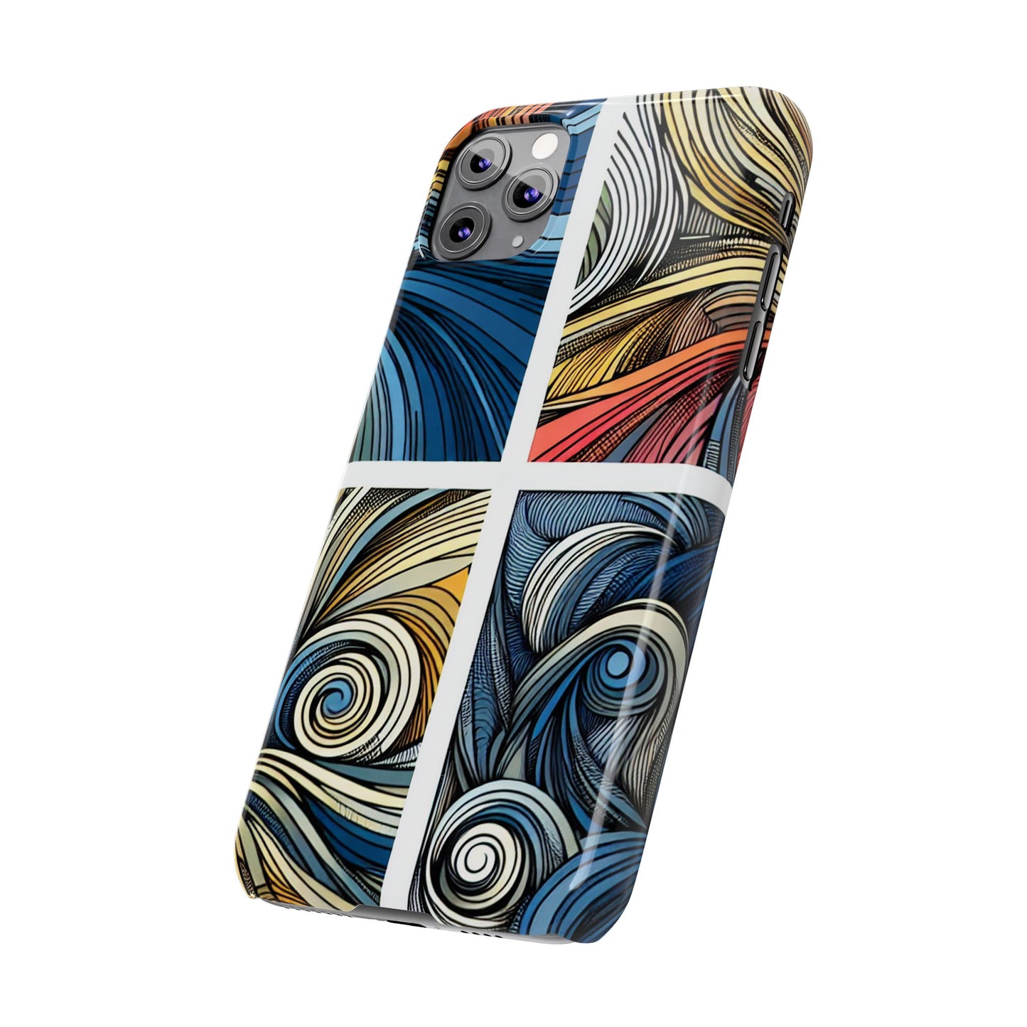 Artistic Slim Phone Cases - Colorful Swirl Design for Creative Souls