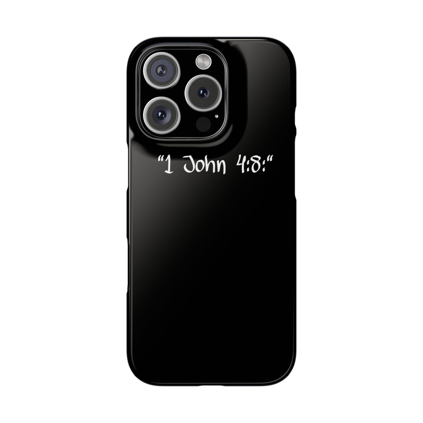 Bible verse "1 John 4:8" - iPhone Case