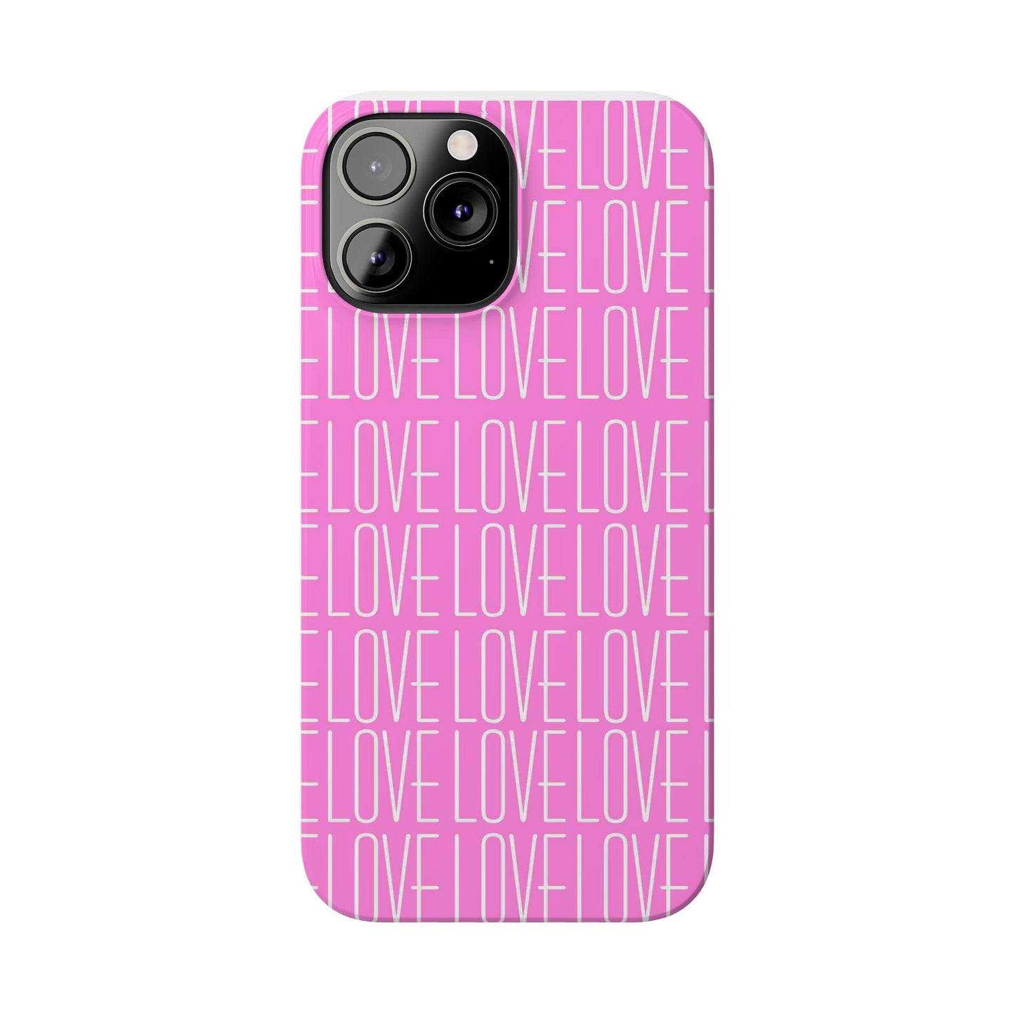 Pink Love Slim Phone Case - Perfect Gift for Valentine's Day, Anniversaries, and Loving Moments