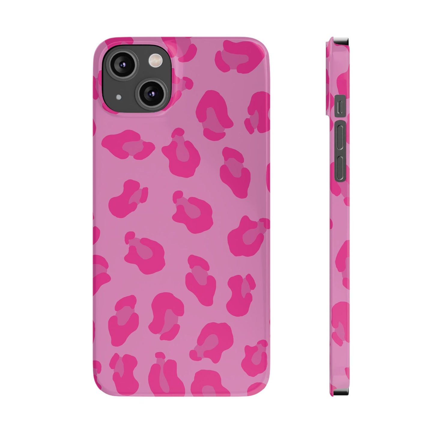 Pink Leopard Print Slim Phone Case - Stylish & Trendy Protection