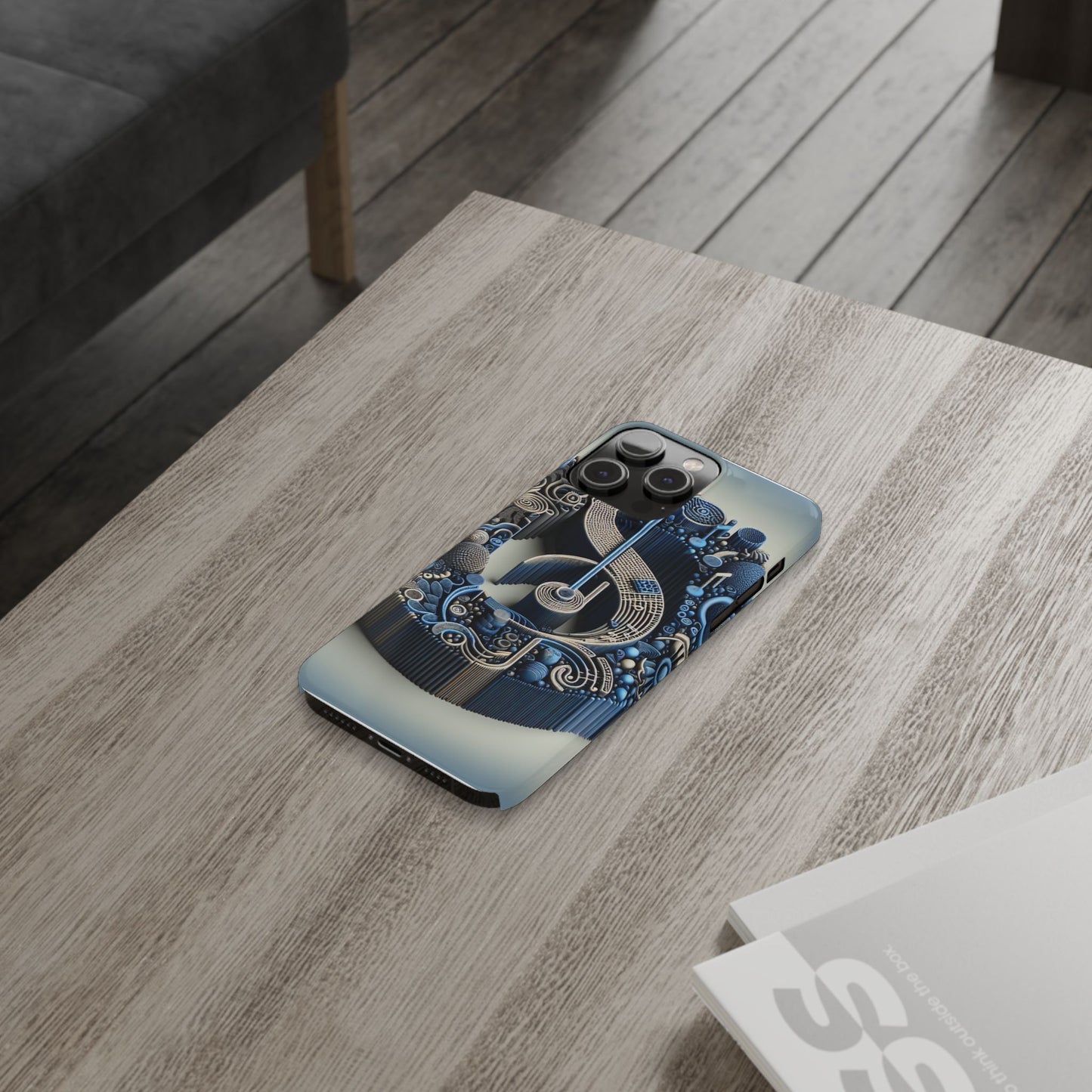 Abstract Musical Note Slim Phone Case - Modern Design for Music Lovers