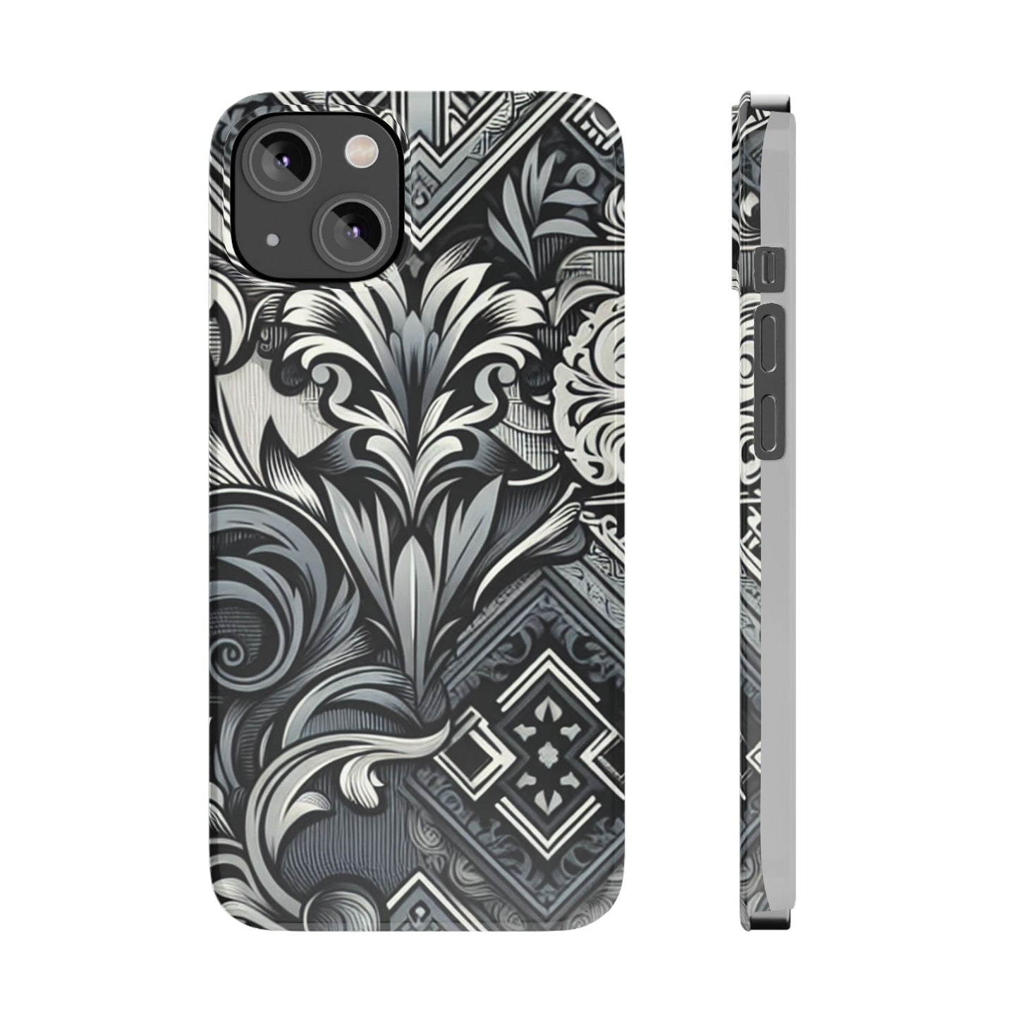 Elegant Floral Slim Phone Case - Stylish Protection for Modern Aesthetics
