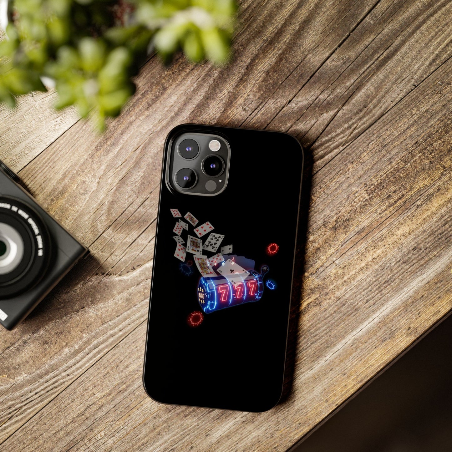 Lucky 777 Slim Phone Case - Casino Vibe, Perfect for Gamblers and Card Players