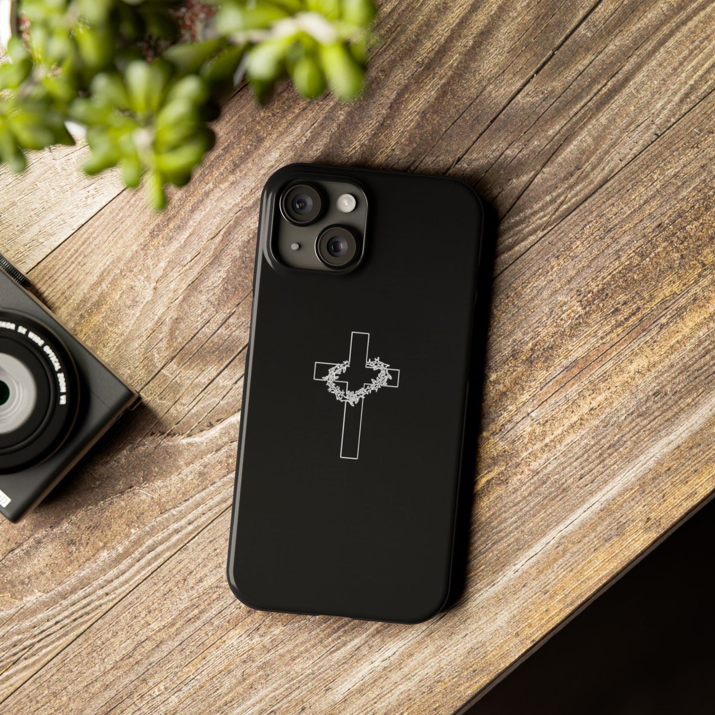 Faith-Inspired Slim Phone Case with Cross Design