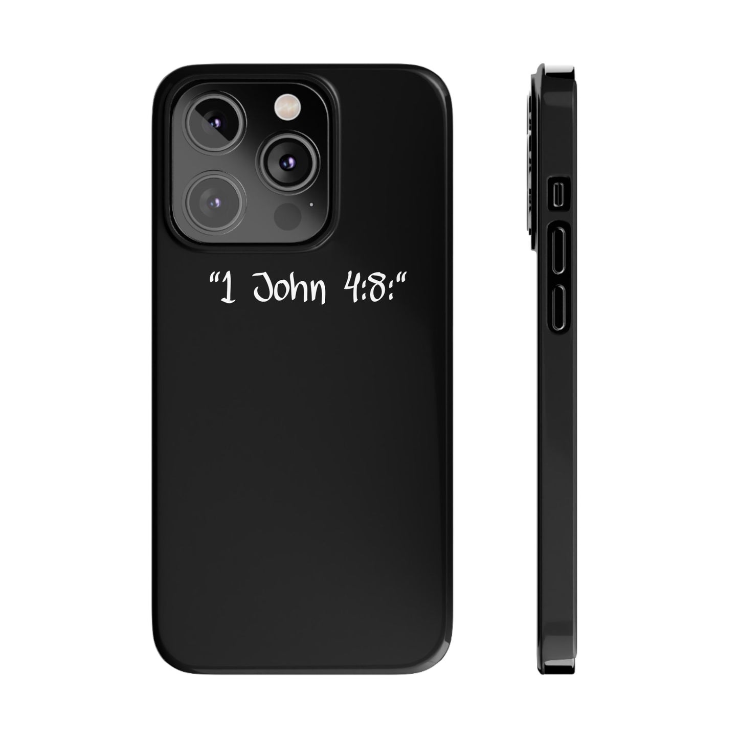Bible verse "1 John 4:8" - iPhone Case