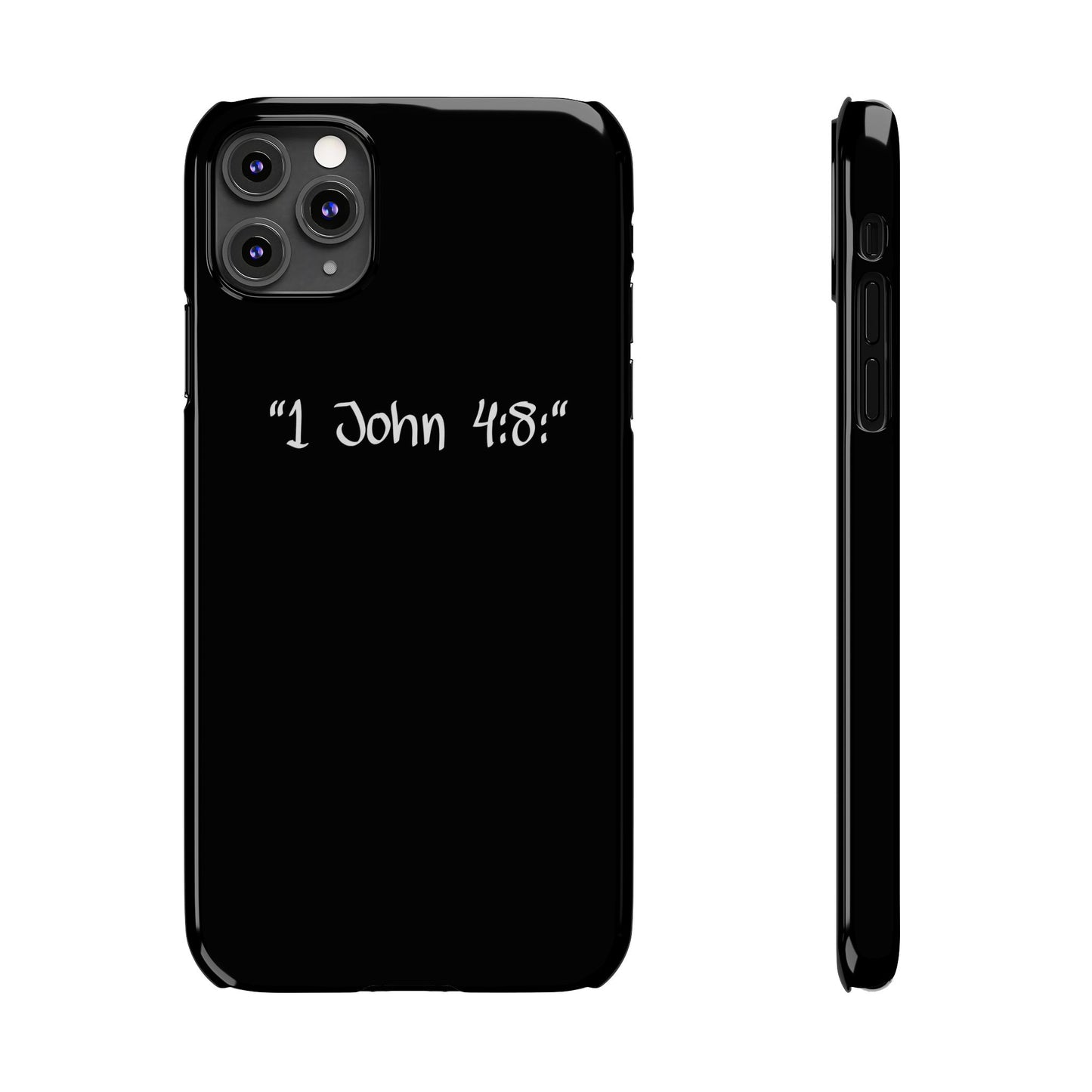 Bible verse "1 John 4:8" - iPhone Case