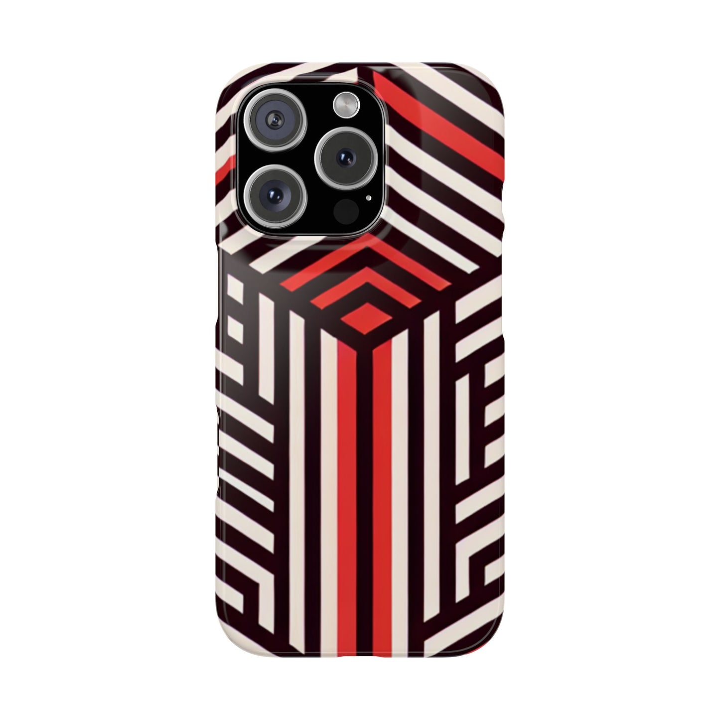 Geometric Slim Phone Case - Modern Abstract Design for Minimalist Style