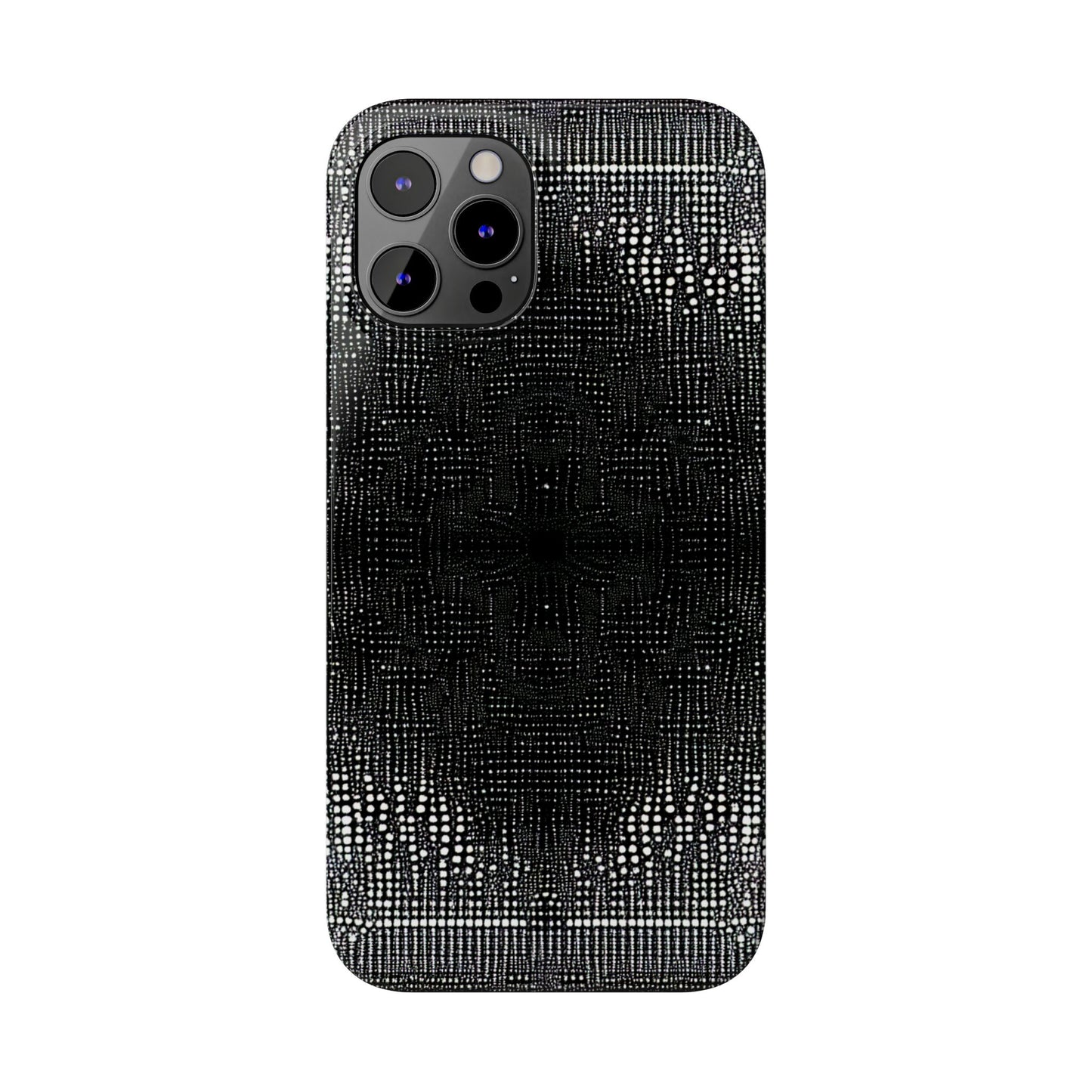 Glamorous Black Diamond Pattern Slim Phone Case
