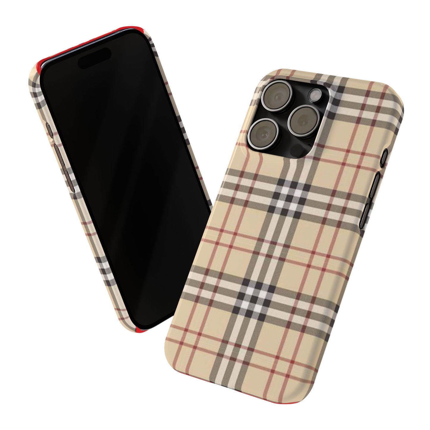 Classic Plaid Slim Phone Case - Stylish and Durable Protective Cover
