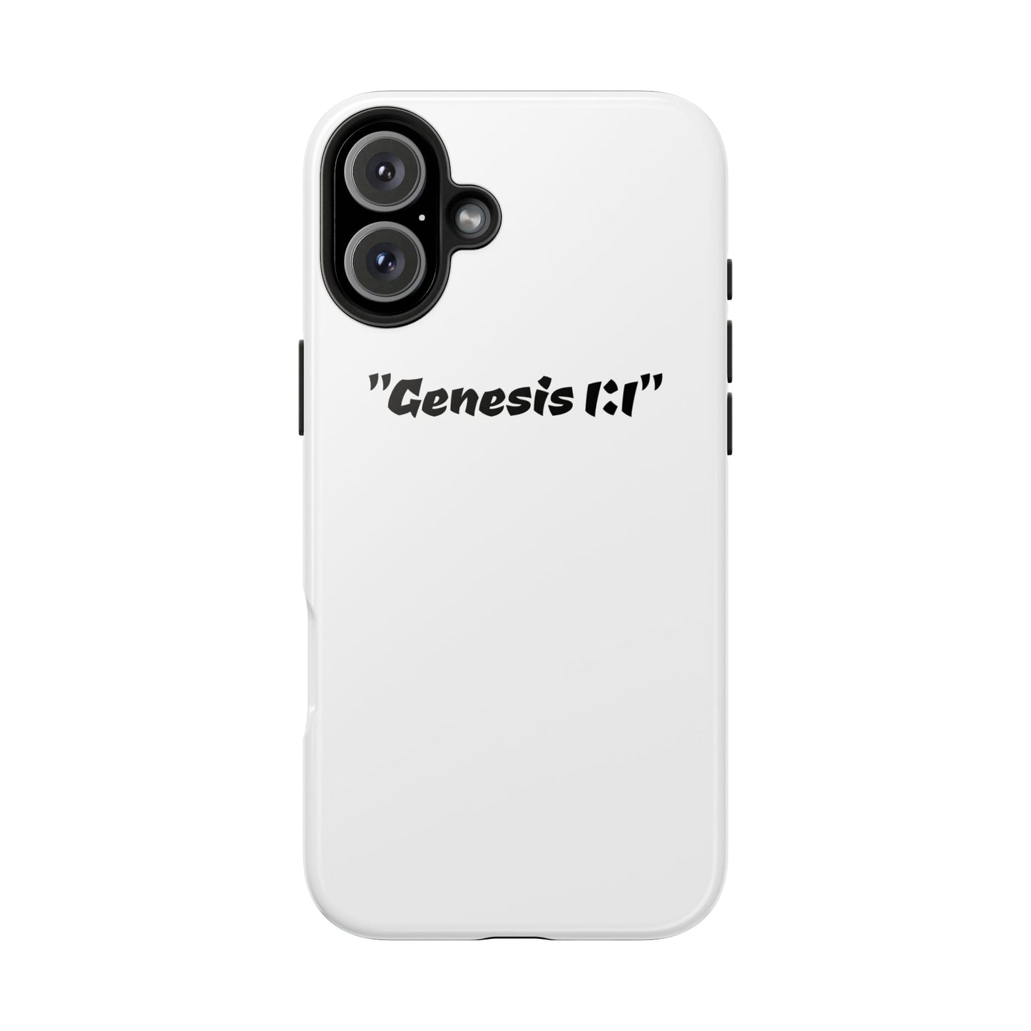 Bible verse "Genesis 1:1" (V2) - Tough iPhone Case