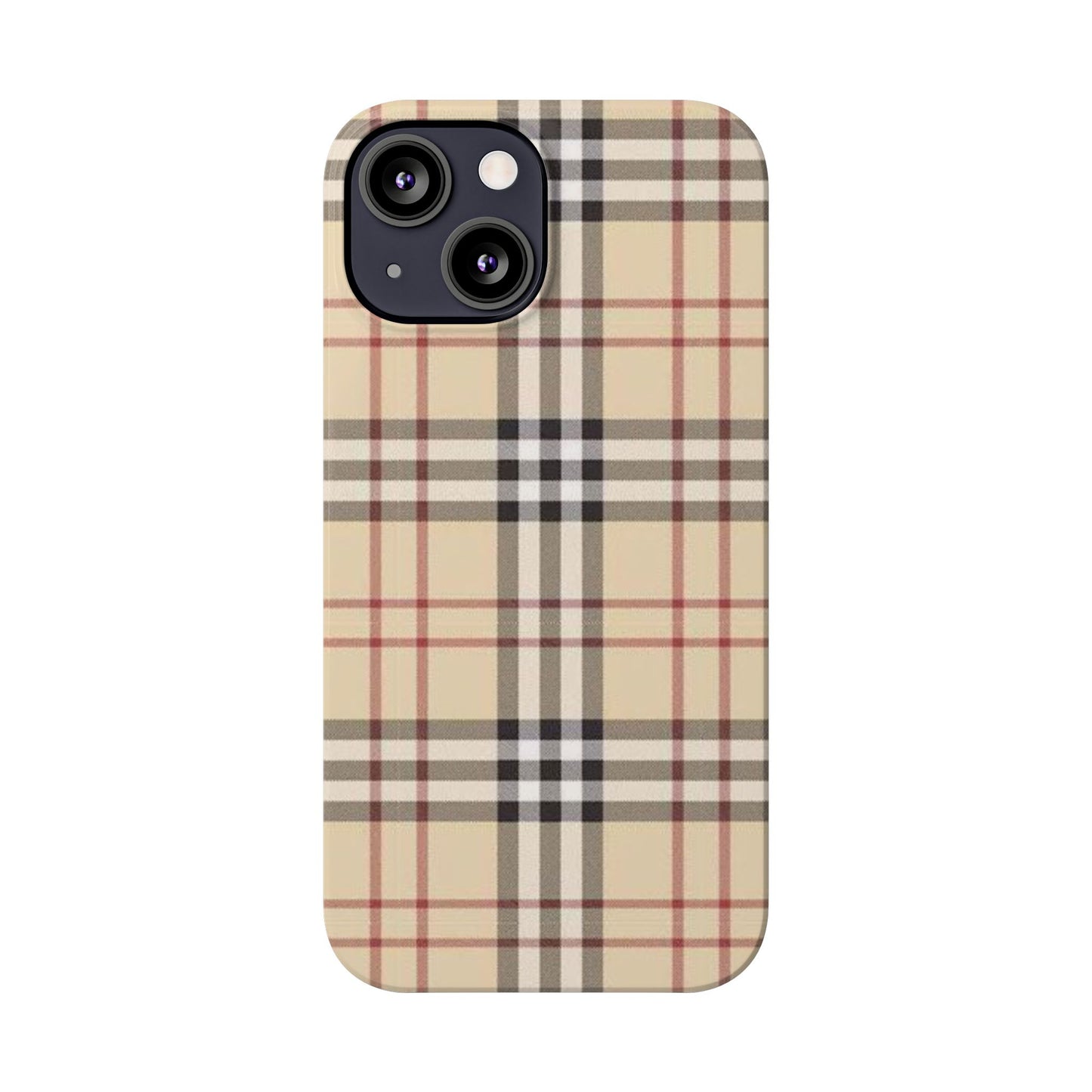 Classic Plaid Slim Phone Case - Stylish and Durable Protective Cover