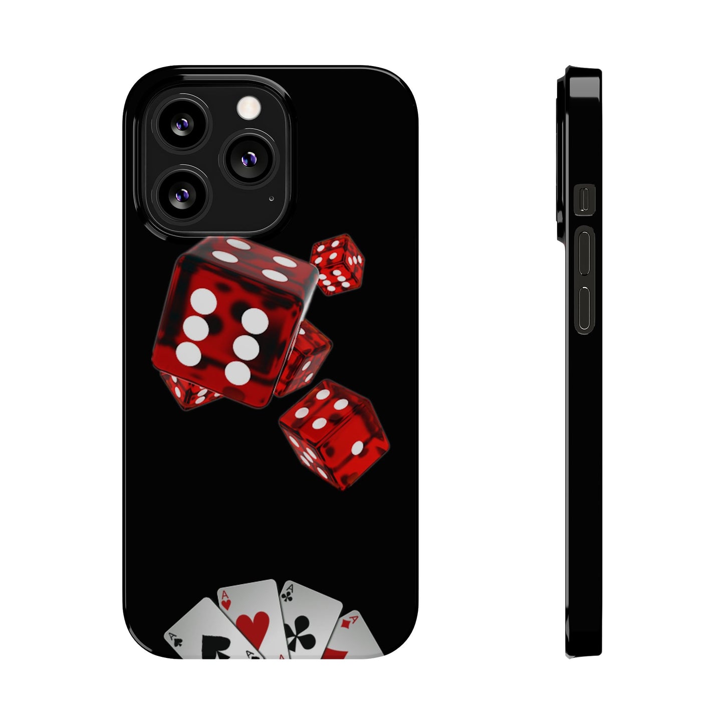 Sleek Casino Dice Slim Phone Case – Perfect for Gamblers and Poker Enthusiasts