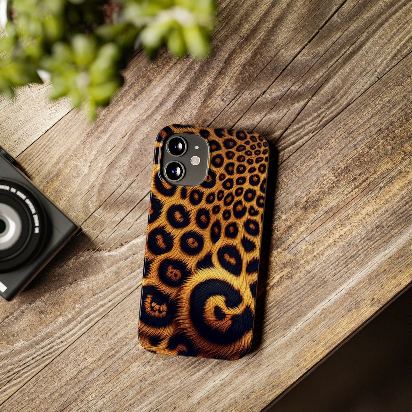 "New" Leopard Print Slim Phone Case - Trendy Animal Design