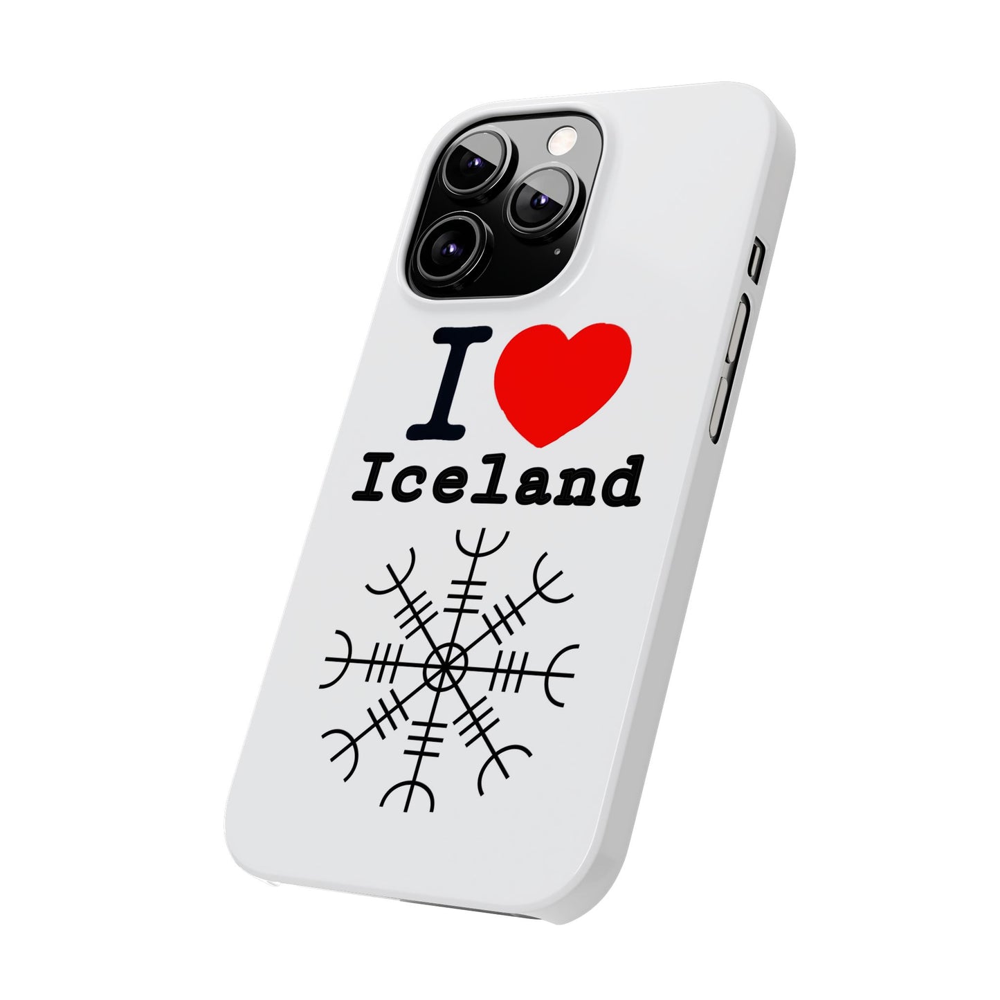 I Love Iceland Slim Phone Case - Stylish & Unique Design for Travelers