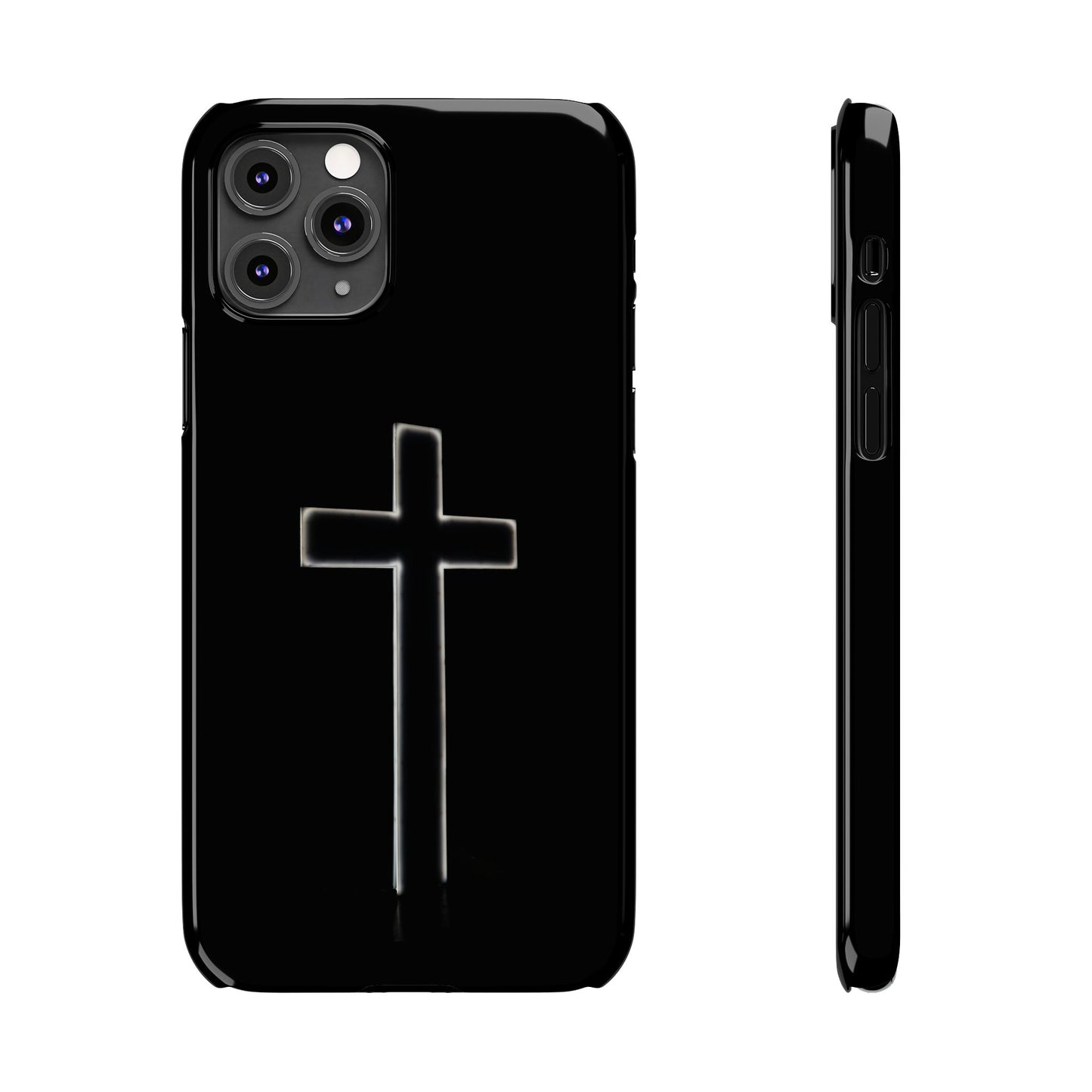 Inspirational Slim Phone Case with Cross Design