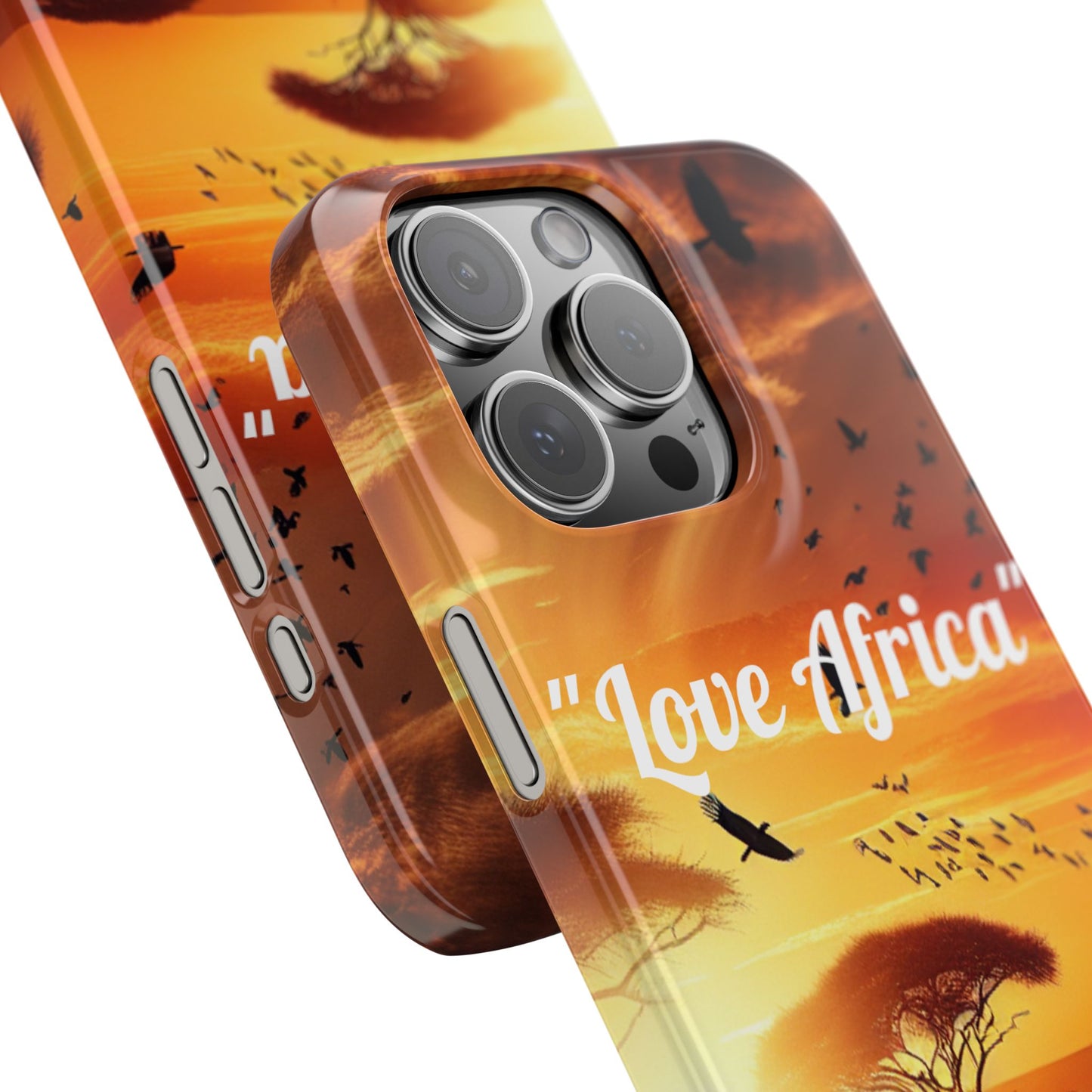 Slim Phone Case - "Love Africa" Sunset Design - Perfect Gift for Nature Lovers