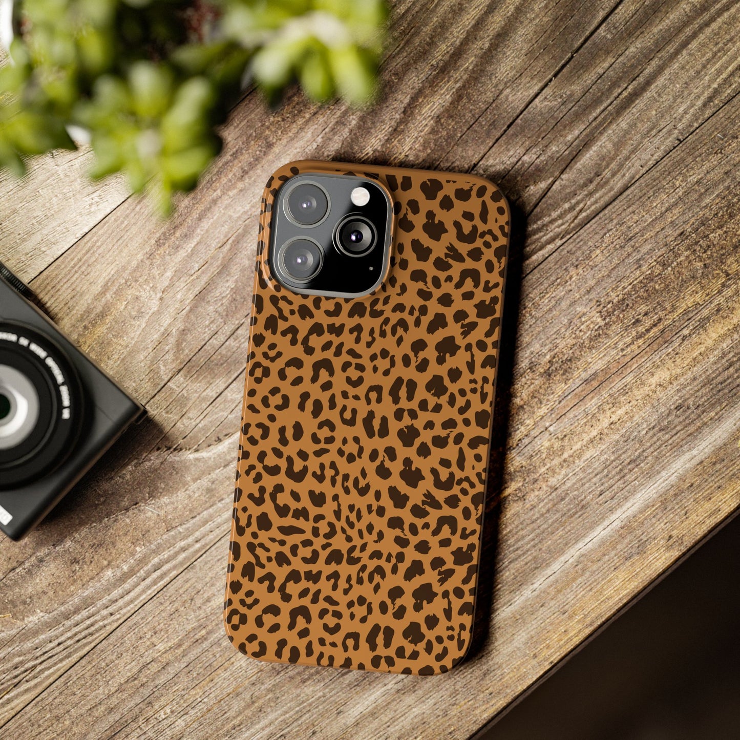 Sleek Leopard Print Slim Phone Case - Stylish & Durable Protection